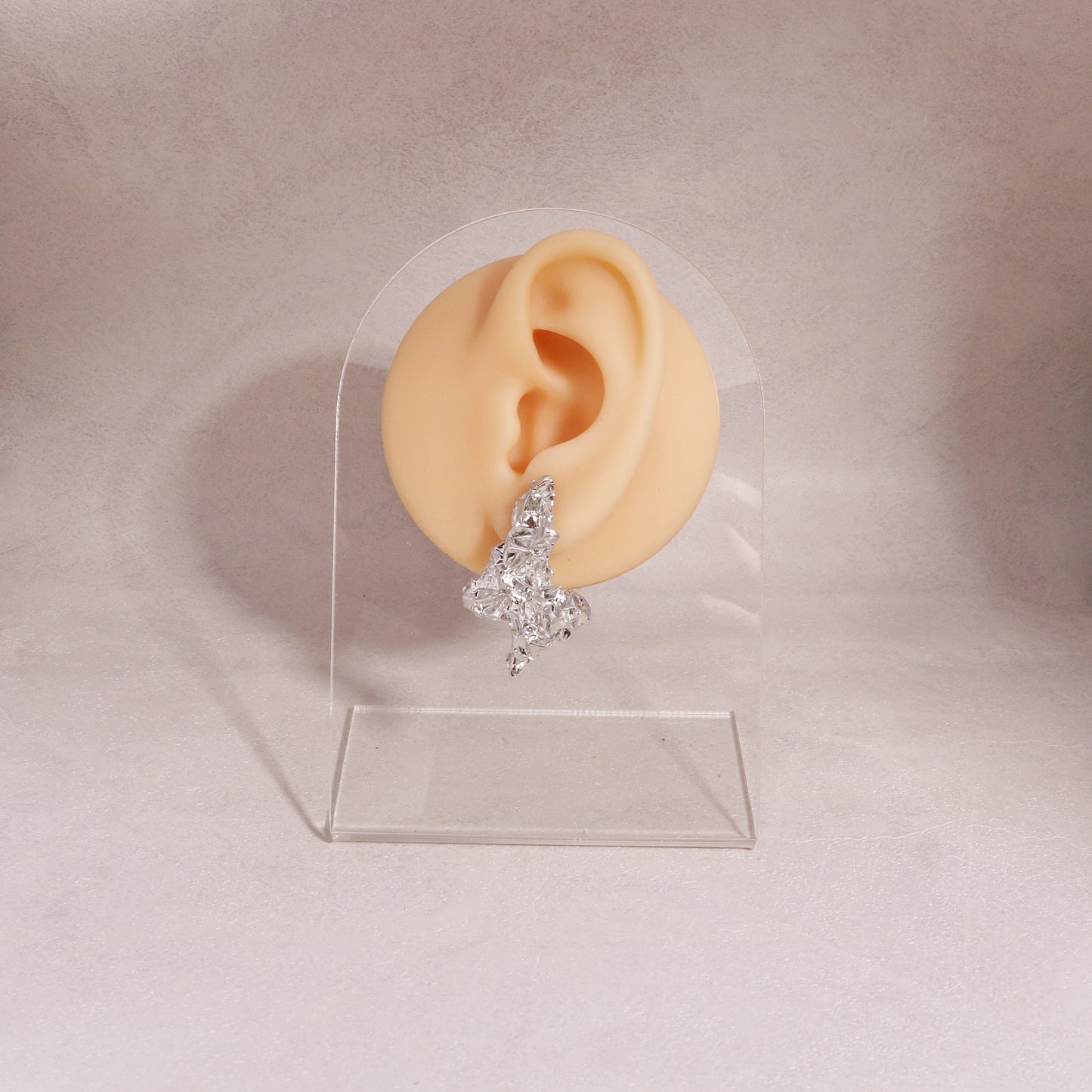 Jazreel Crushed Foil 70's Stud Dangle Earrings