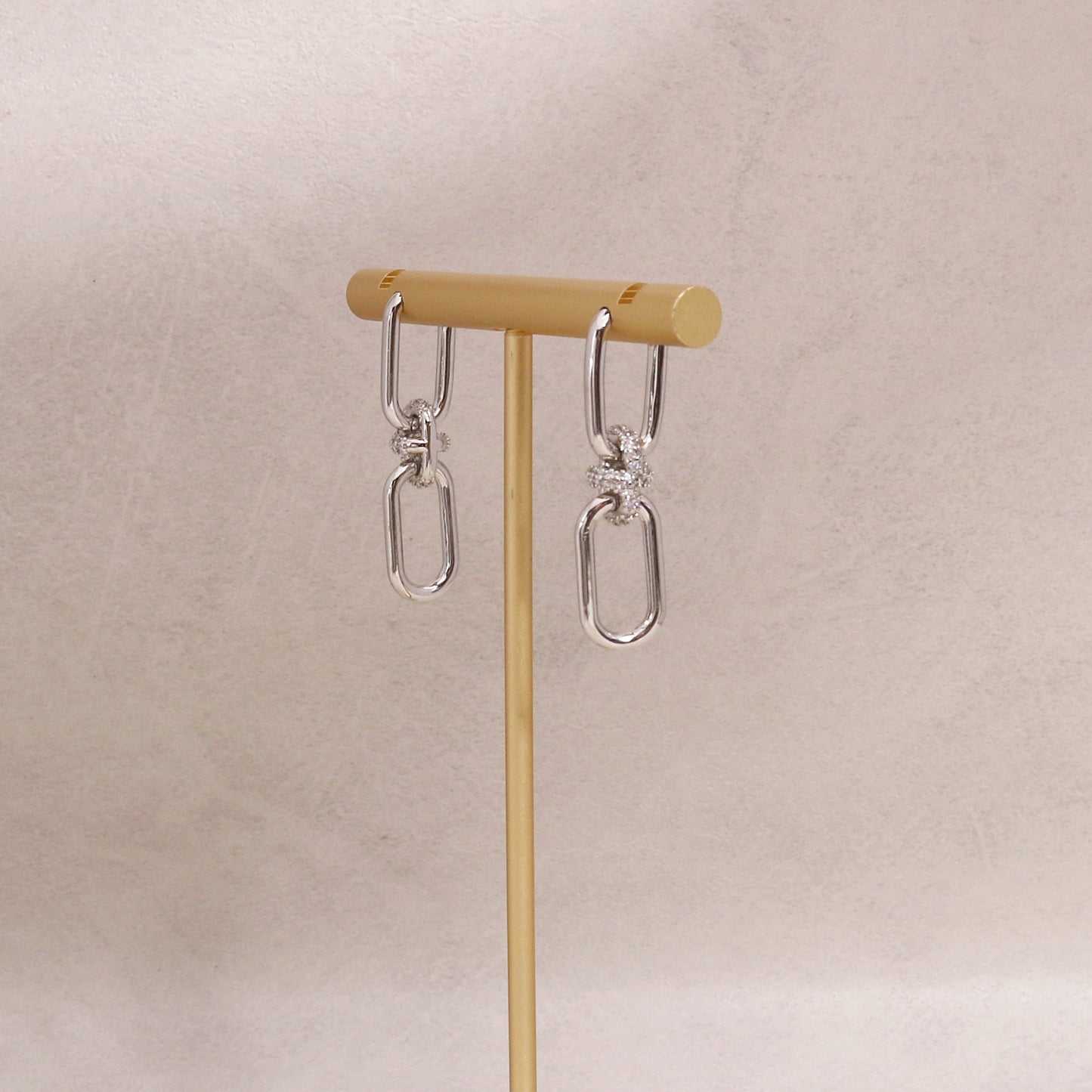 Merylin Modern Minimalist CZ Drop Earrings