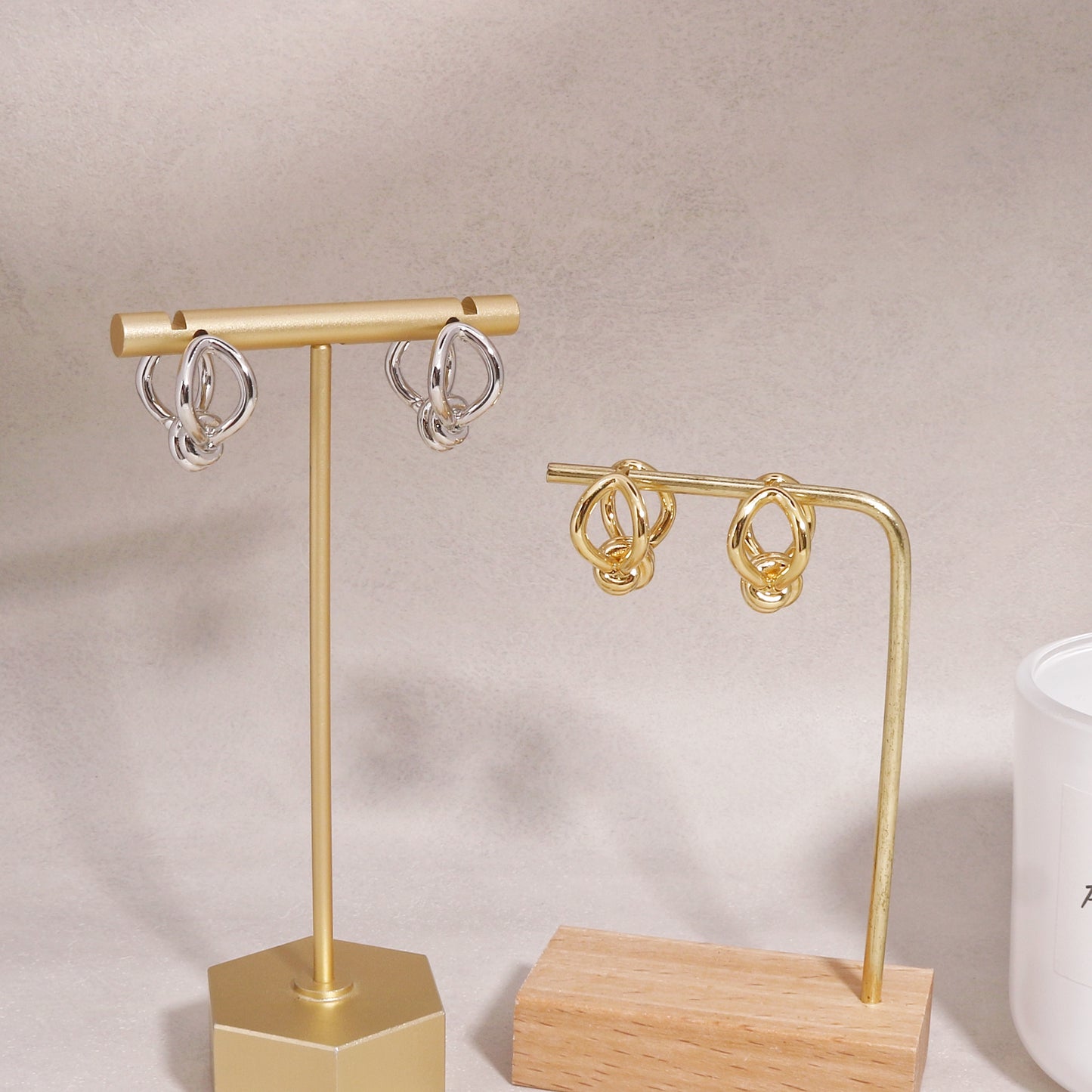 Alexis High Polish Metropolis Modern Hoop Earrings