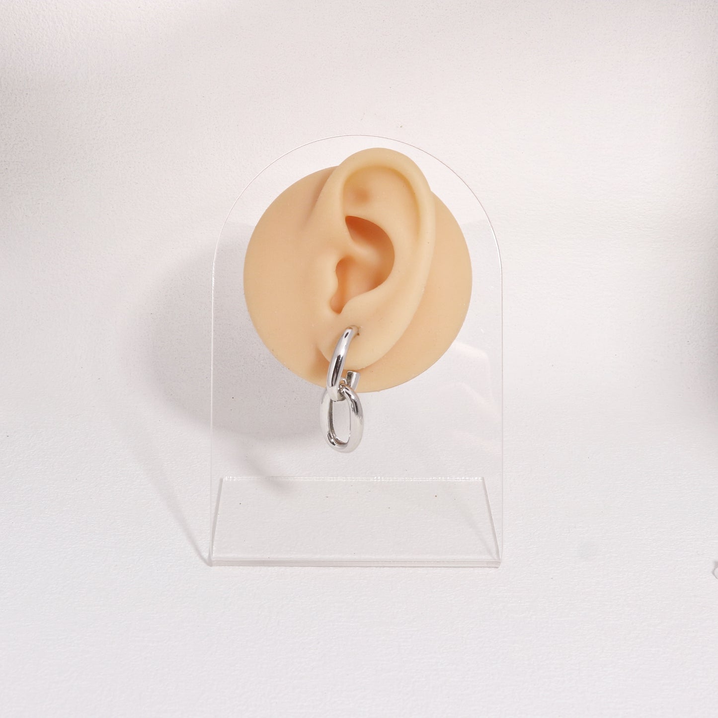 Rhiannon Oval High Polish Link Drop Earrings