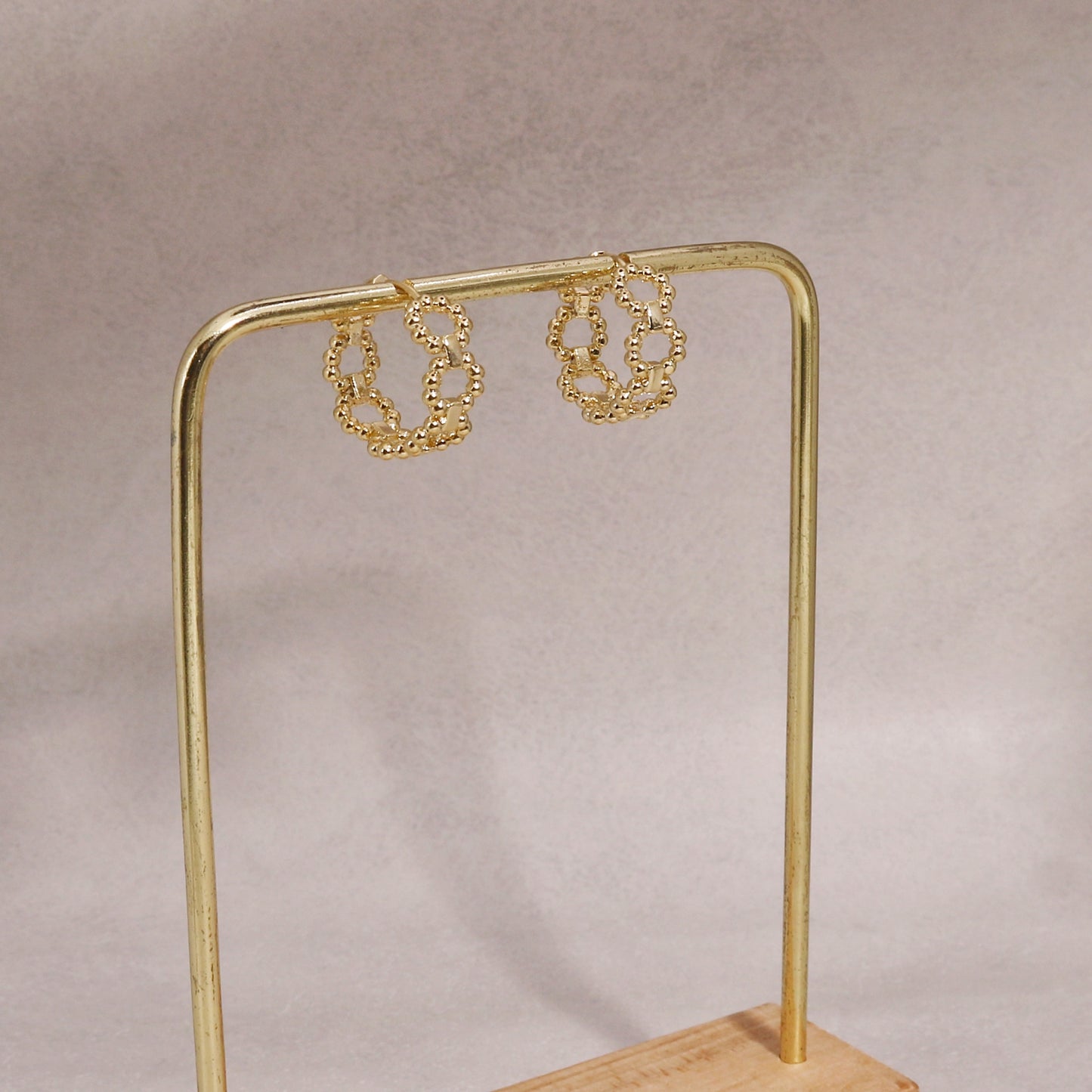 Brooke Simple Honeycomb Hoop Earrings