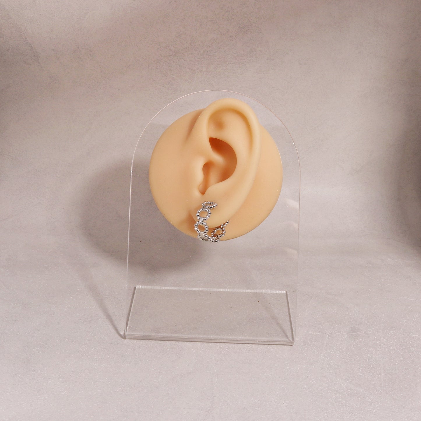 Brooke Simple Honeycomb Hoop Earrings
