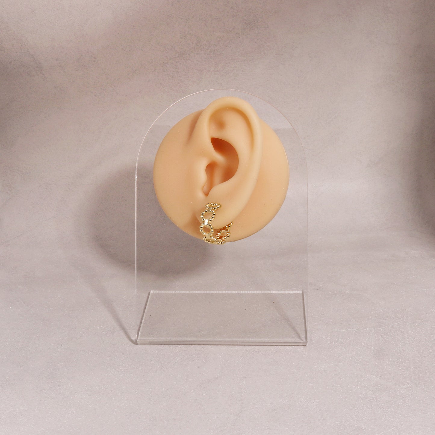Brooke Simple Honeycomb Hoop Earrings
