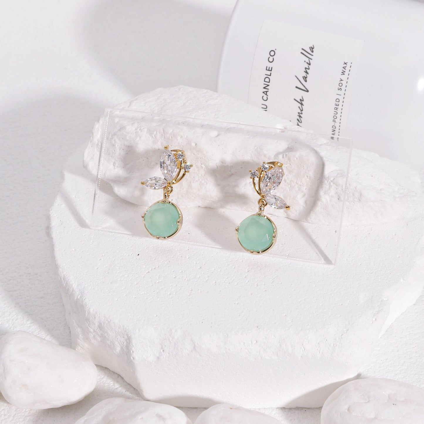 Adelia CZ Glitter Butterfly Short Dangle Earrings