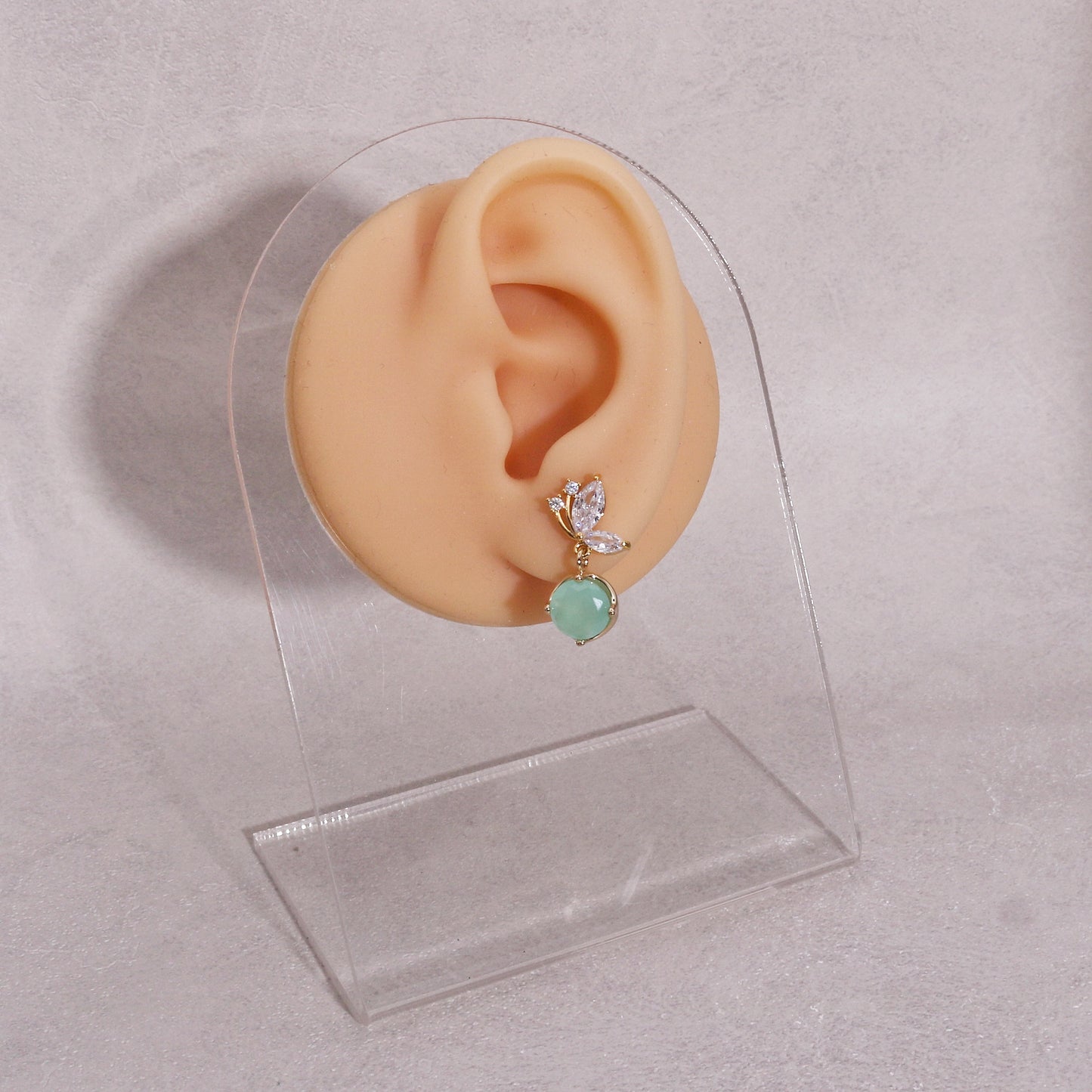 Adelia CZ Glitter Butterfly Short Dangle Earrings