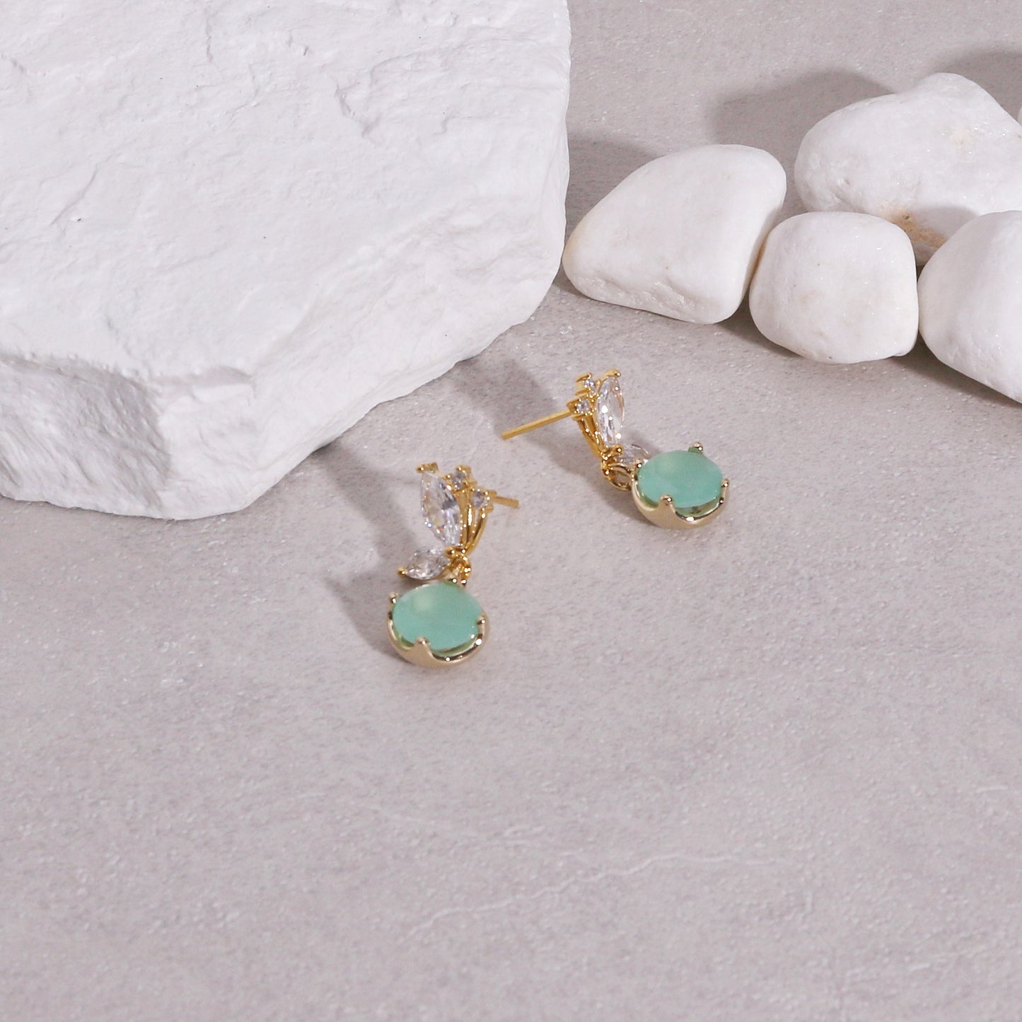 Adelia CZ Glitter Butterfly Short Dangle Earrings