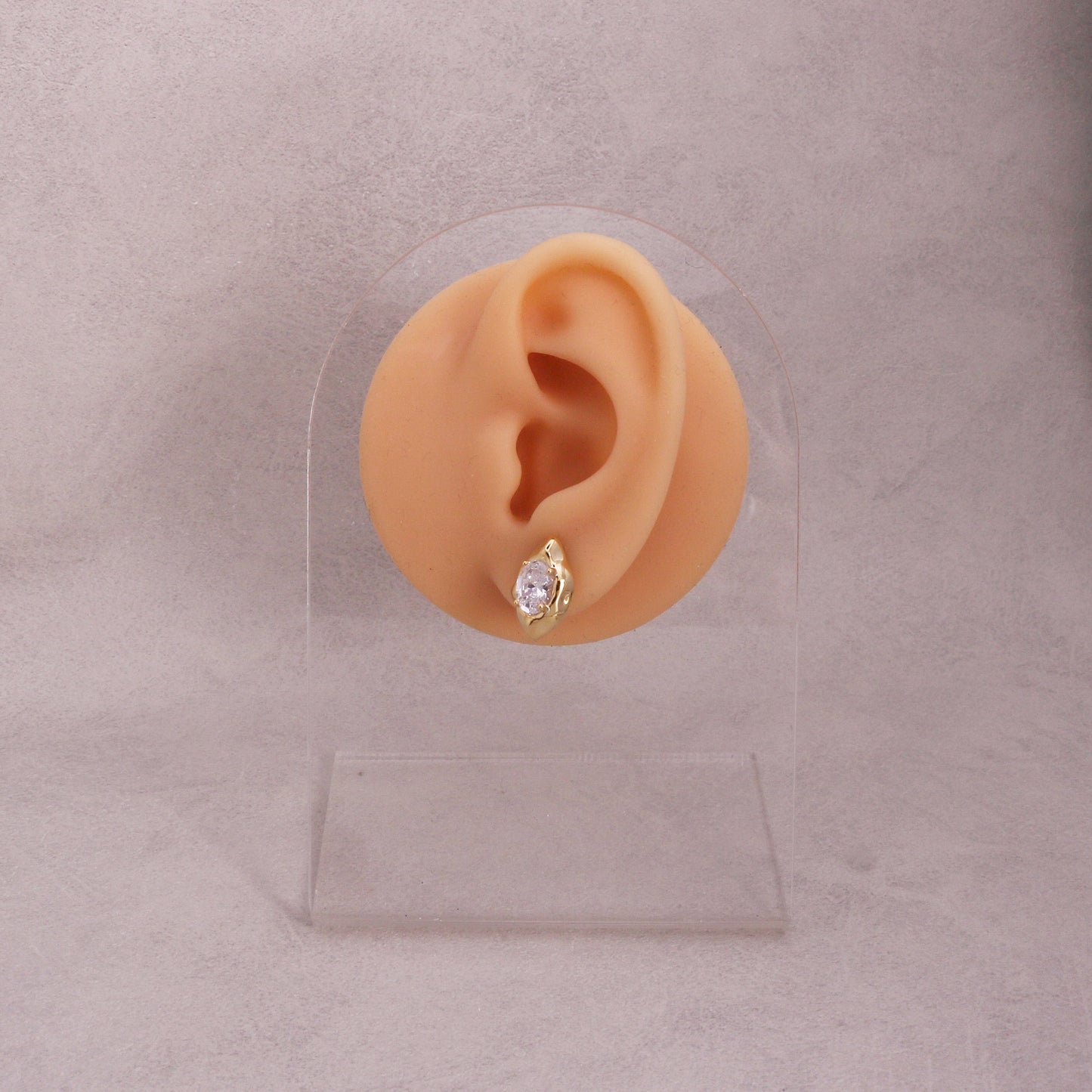 Kimber Minimalist CZ Marquis Metal Stud Earrings