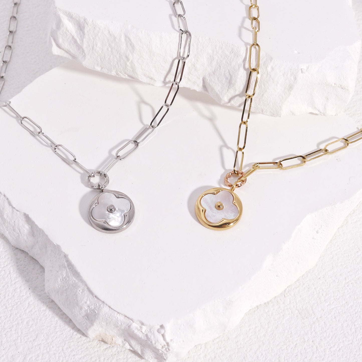 Daniella Modern Minimalist Clover Necklace