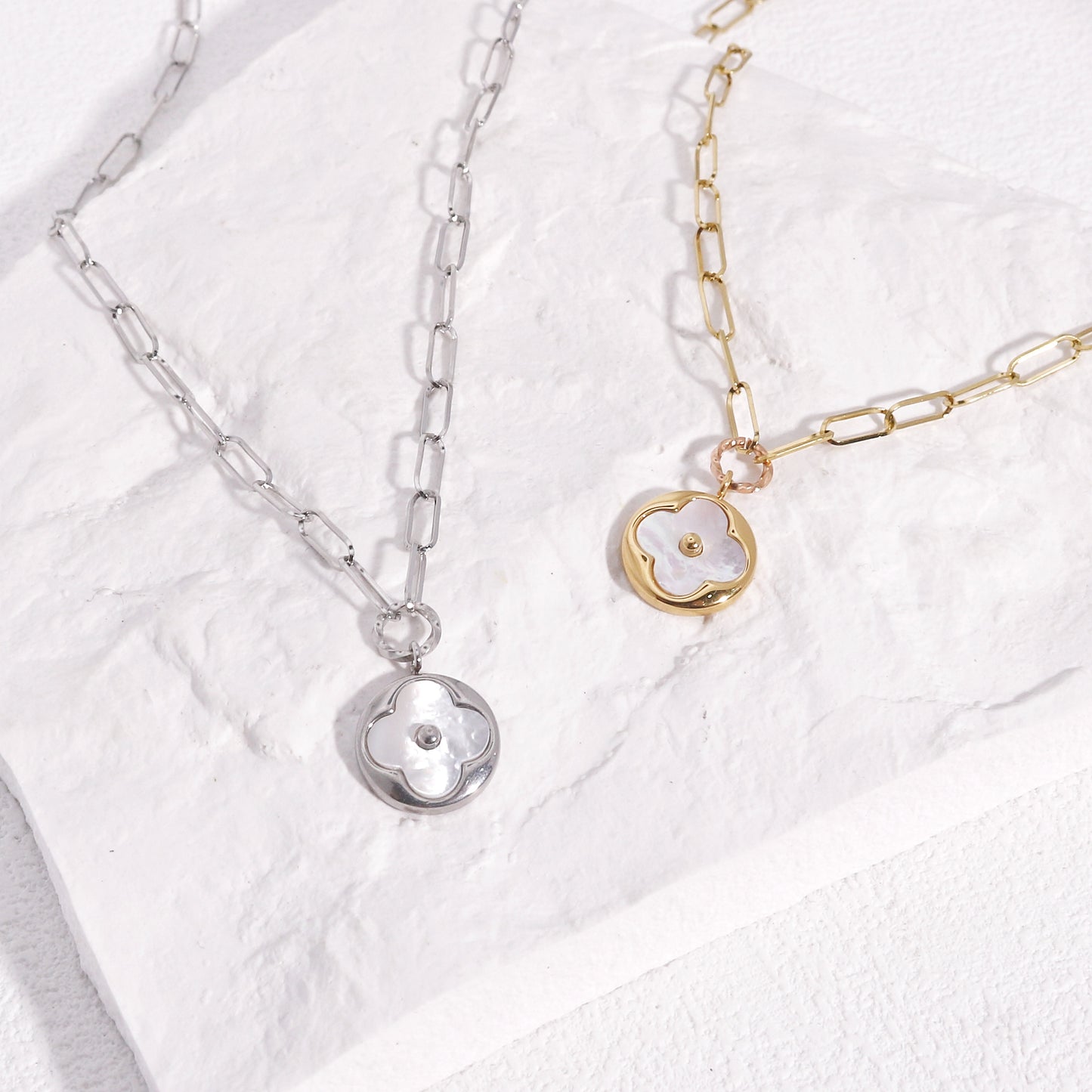Daniella Modern Minimalist Clover Necklace