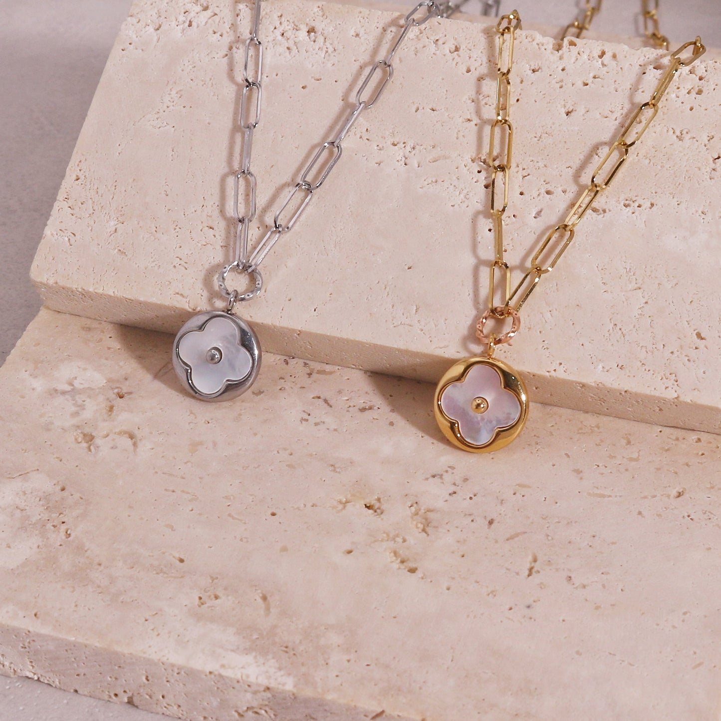 Daniella Modern Minimalist Clover Necklace