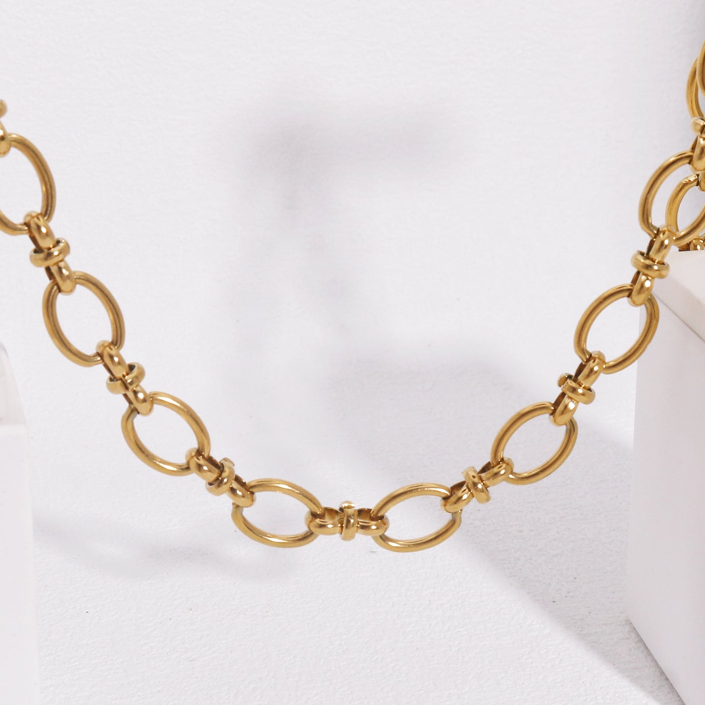 Ember Estate Styled Chain Link Necklace in Steel