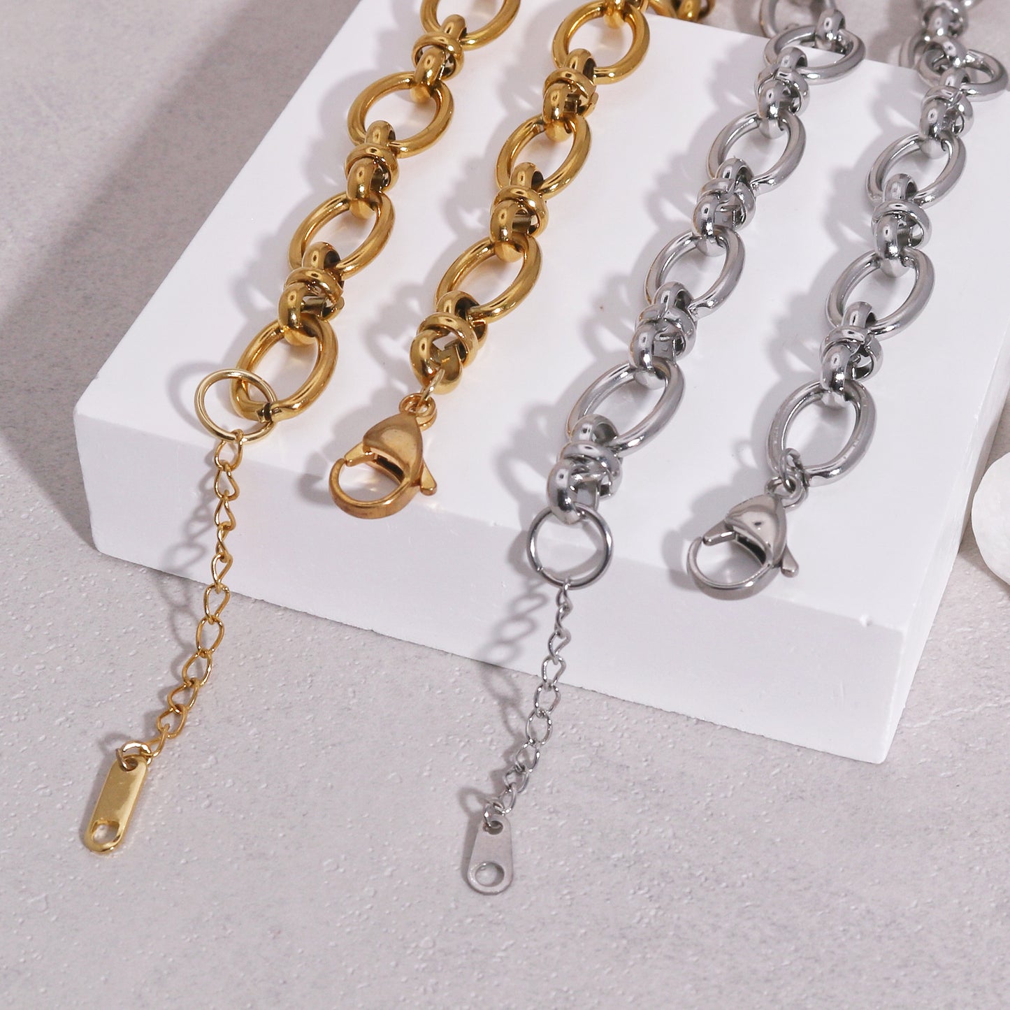 Ember Estate Styled Chain Link Necklace in Steel