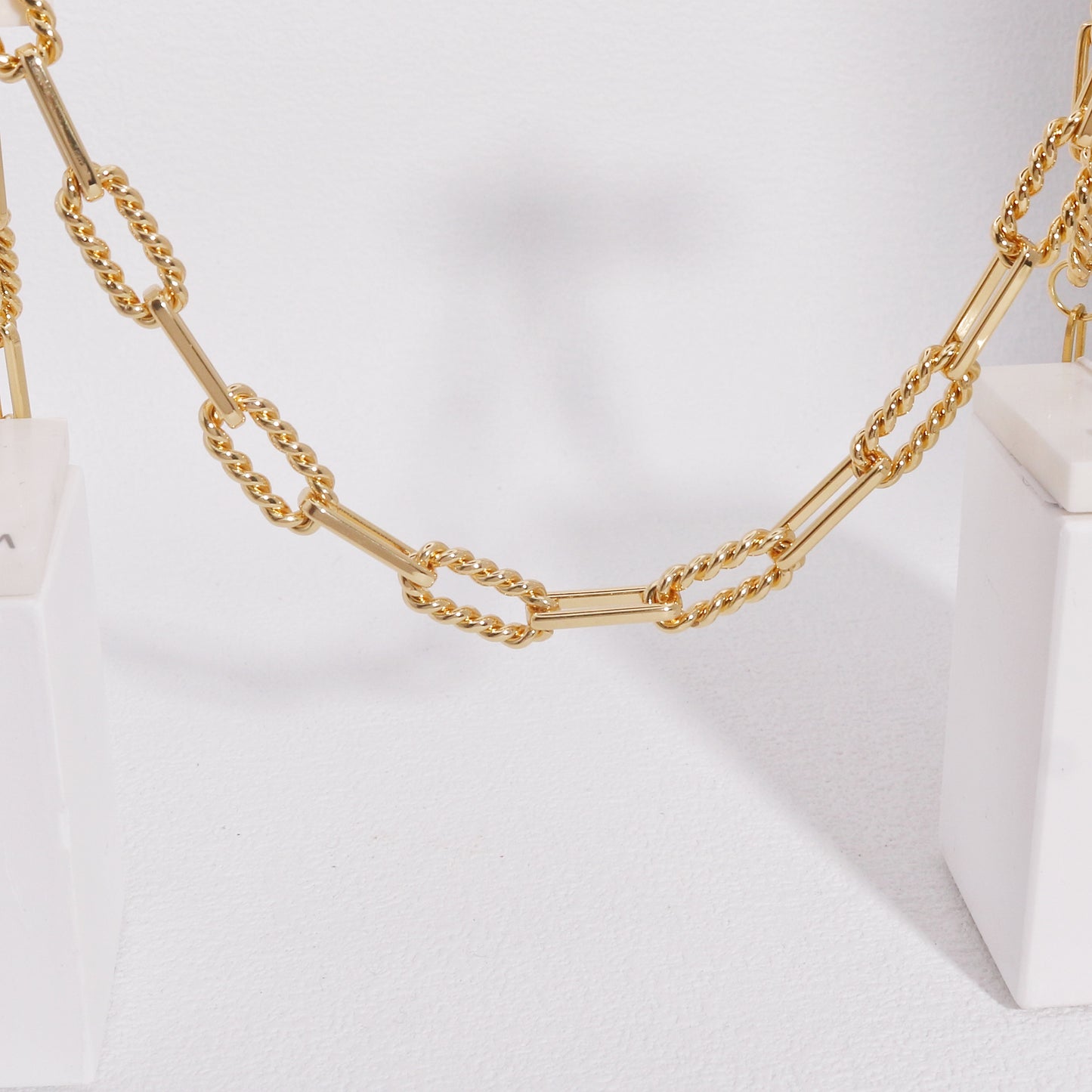 Lilith Modern and Sleek Steel Link Chain Necklace