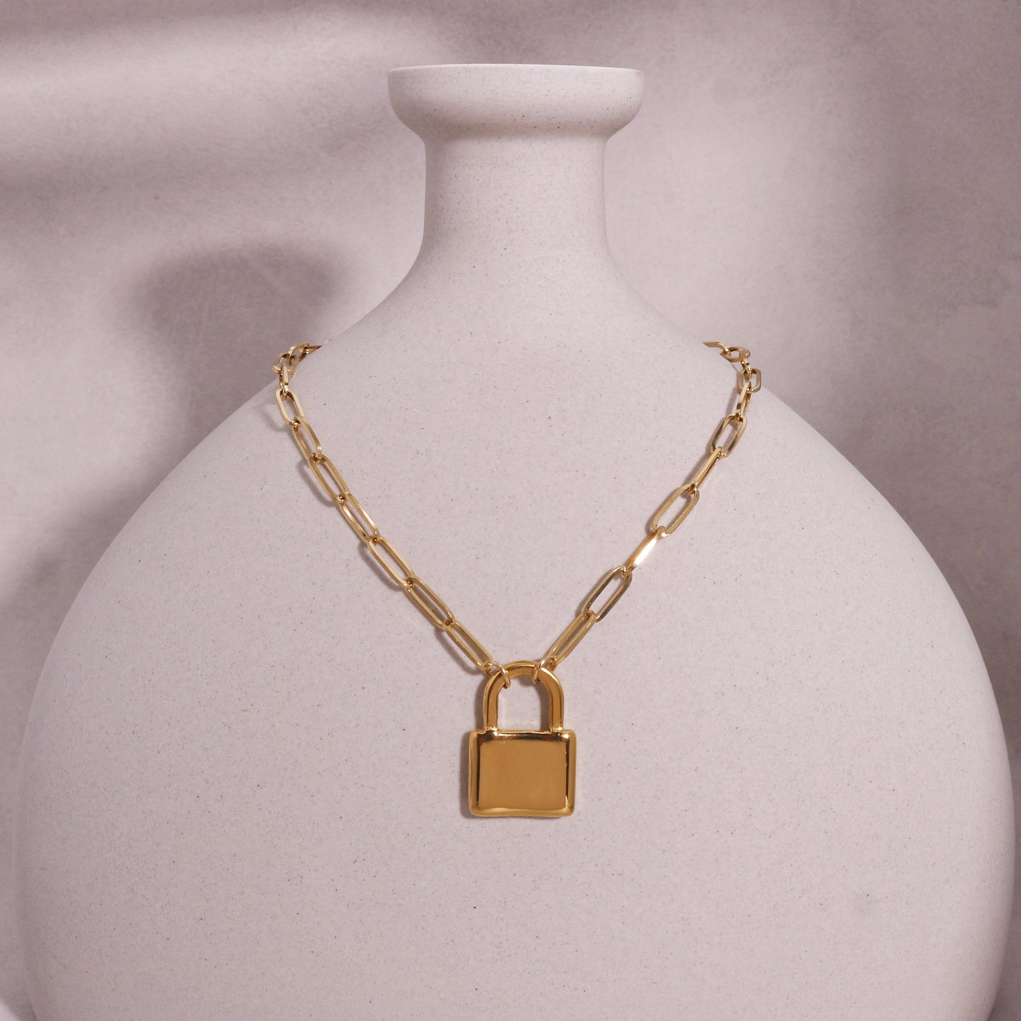 Keira Timeless Locket Chain Necklace in Steel
