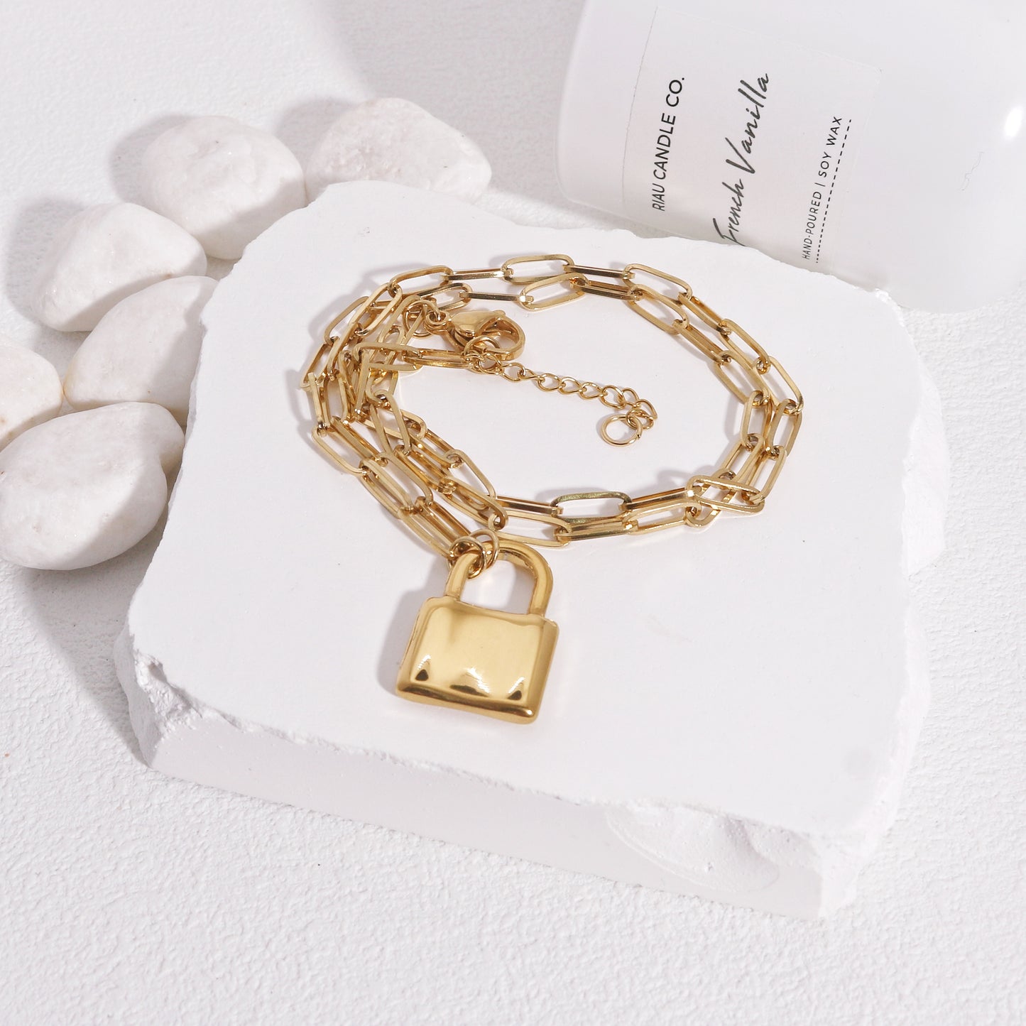 Keira Timeless Locket Chain Necklace in Steel