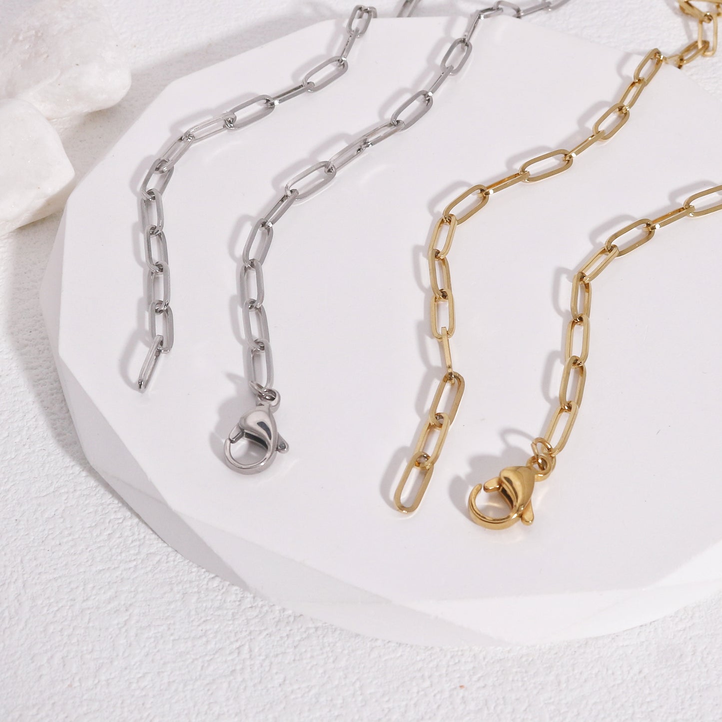 Keira Timeless Locket Chain Necklace in Steel