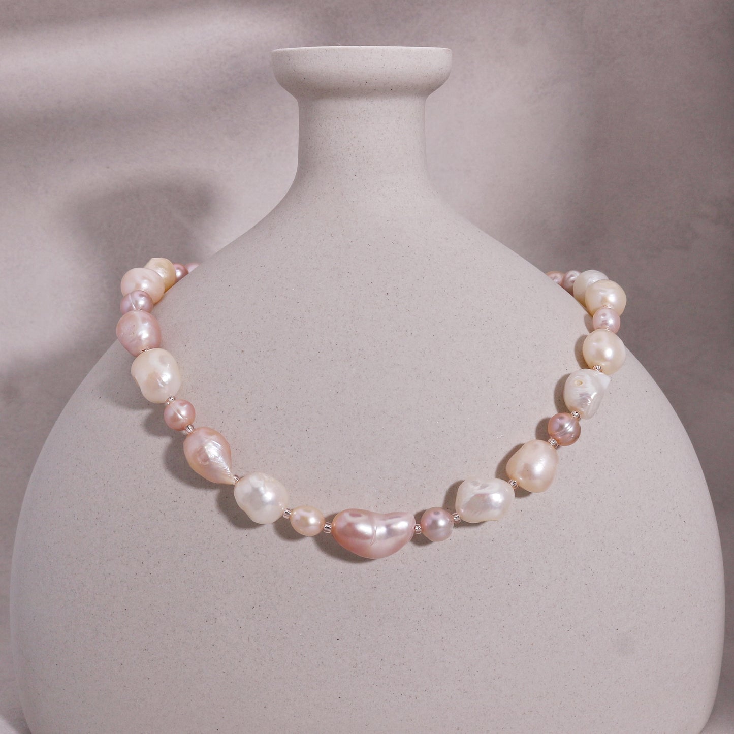 Paula Baroque Freshwater Pearl Handmade Necklace