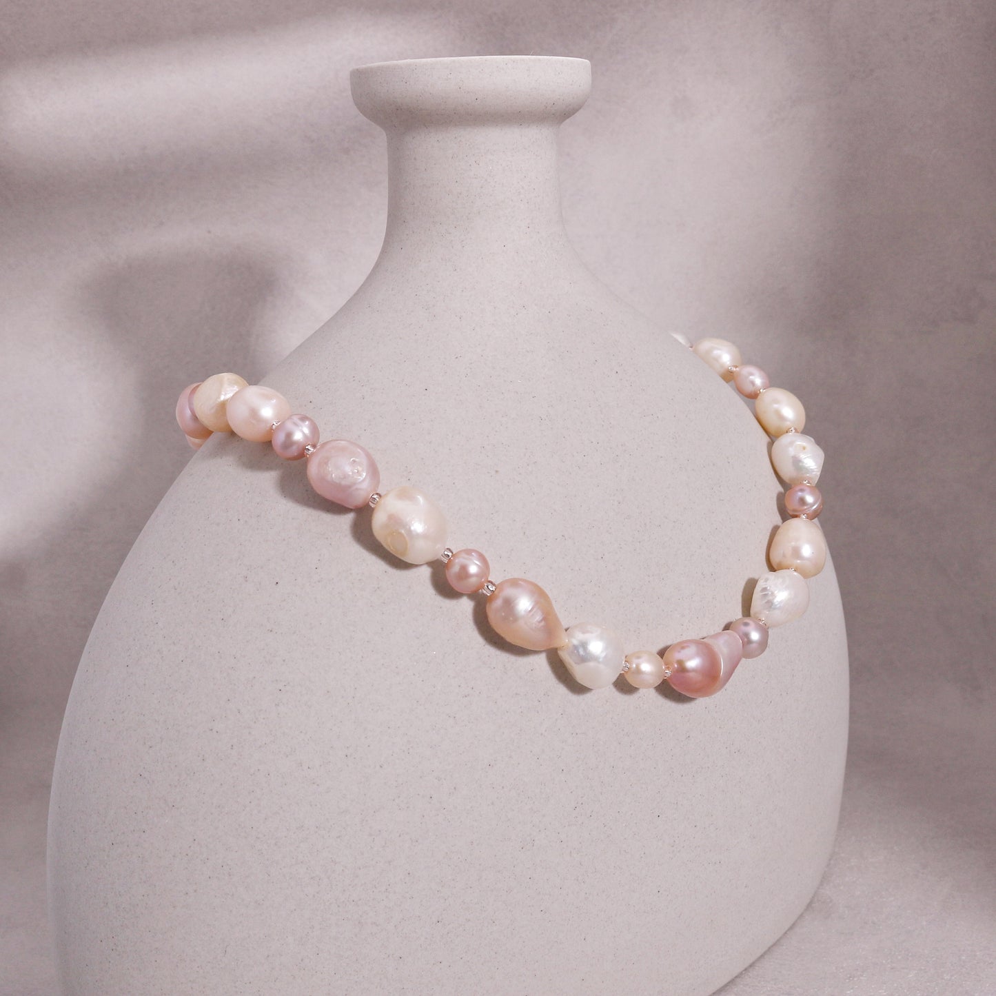 Paula Baroque Freshwater Pearl Handmade Necklace