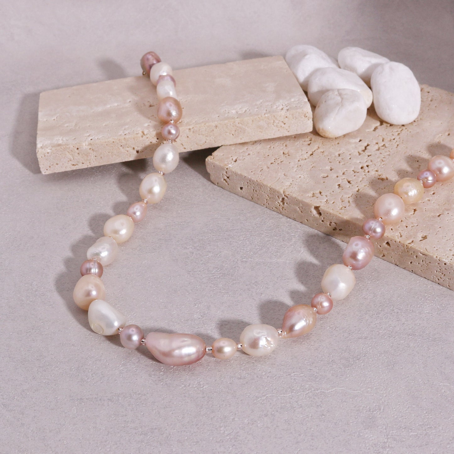 Paula Baroque Freshwater Pearl Handmade Necklace