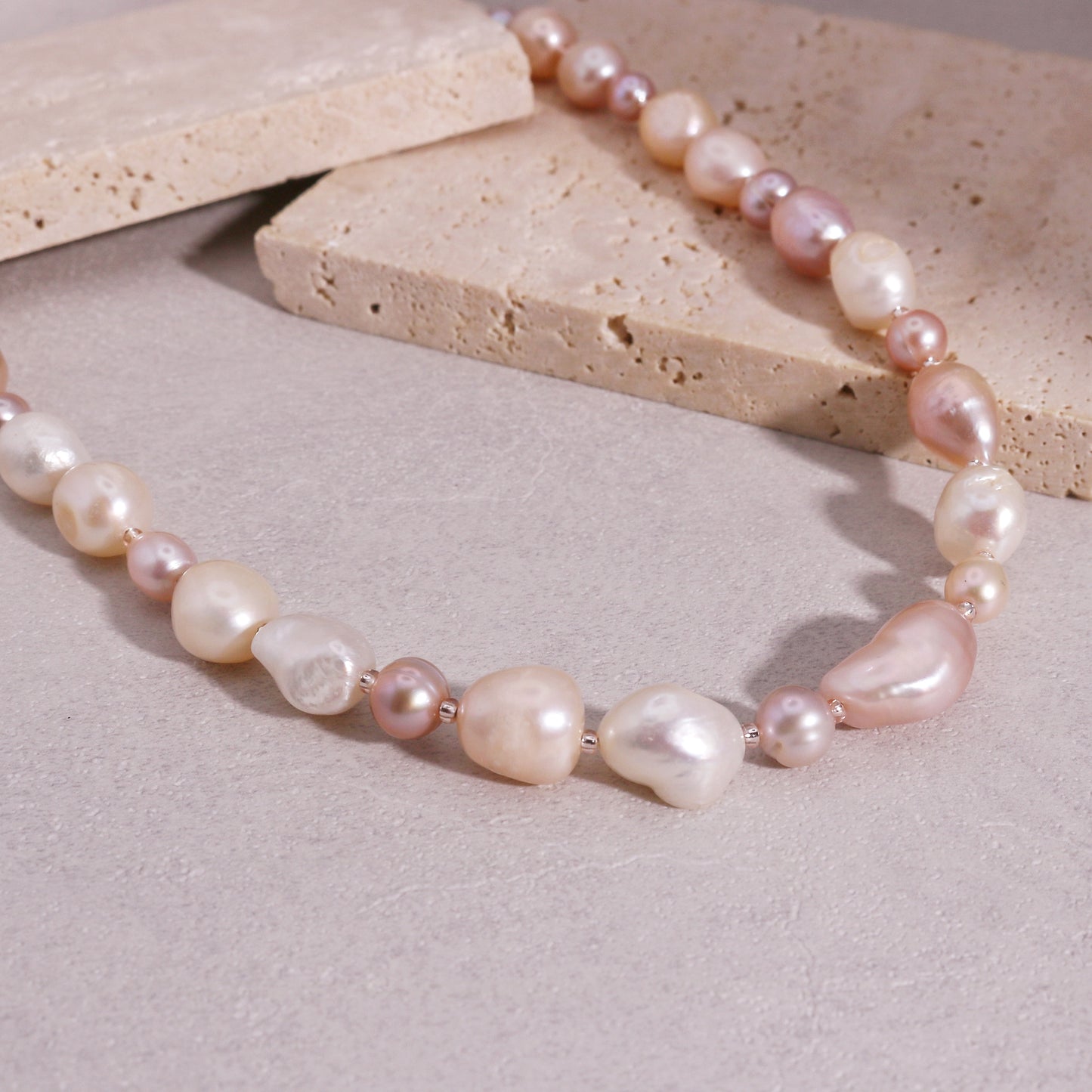 Paula Baroque Freshwater Pearl Handmade Necklace