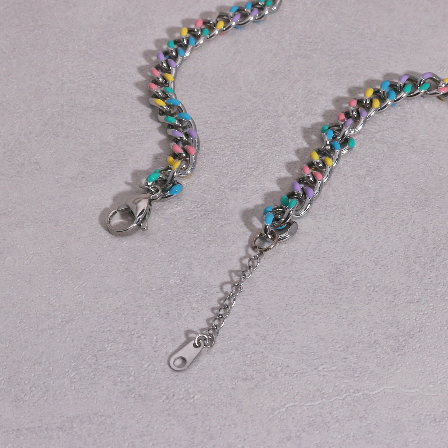 Ember Multi Color Statement Link Chain Necklace