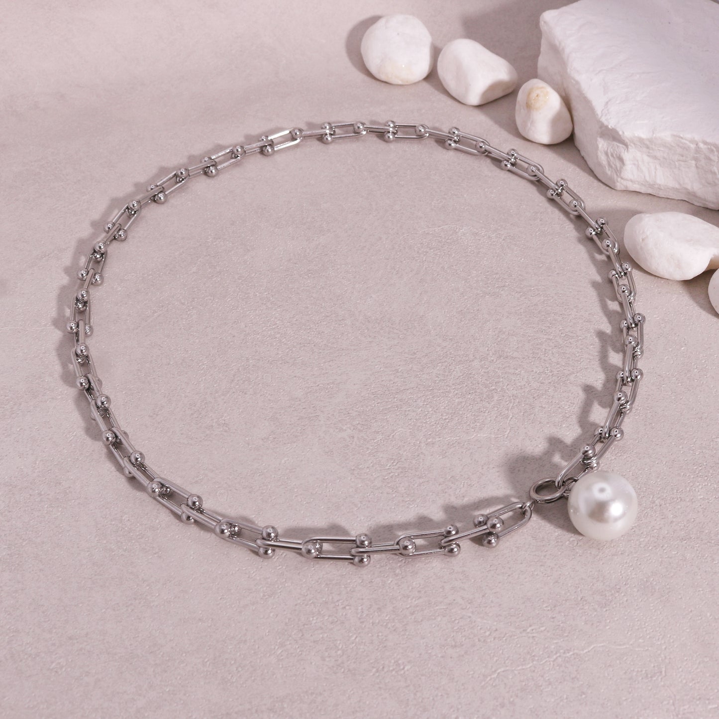 Adelia Interlocking Chain Link Statement Necklace
