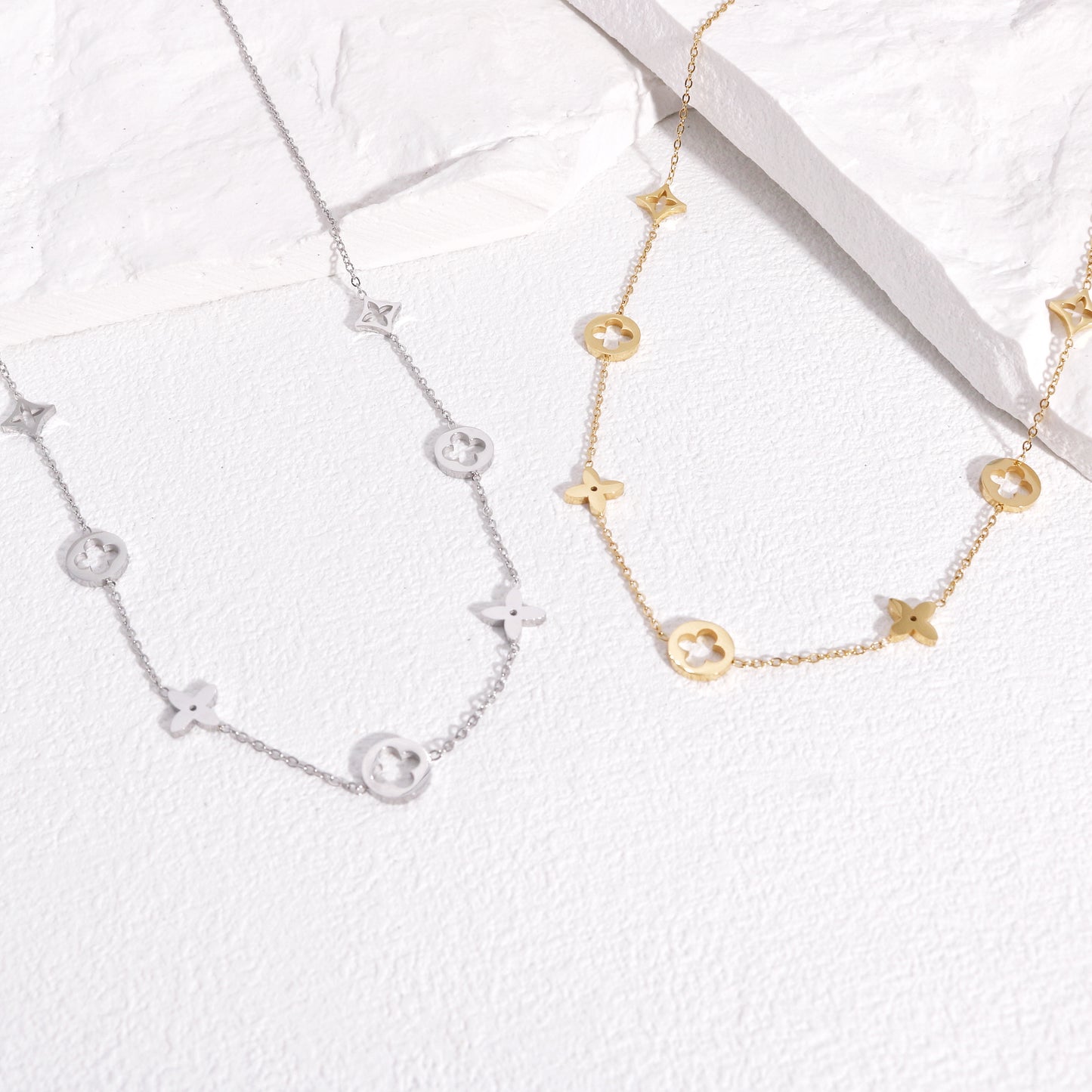Sienna Modern Minimalist Steel Chain Necklace
