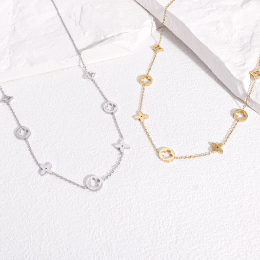Sienna Modern Minimalist Steel Chain Necklace