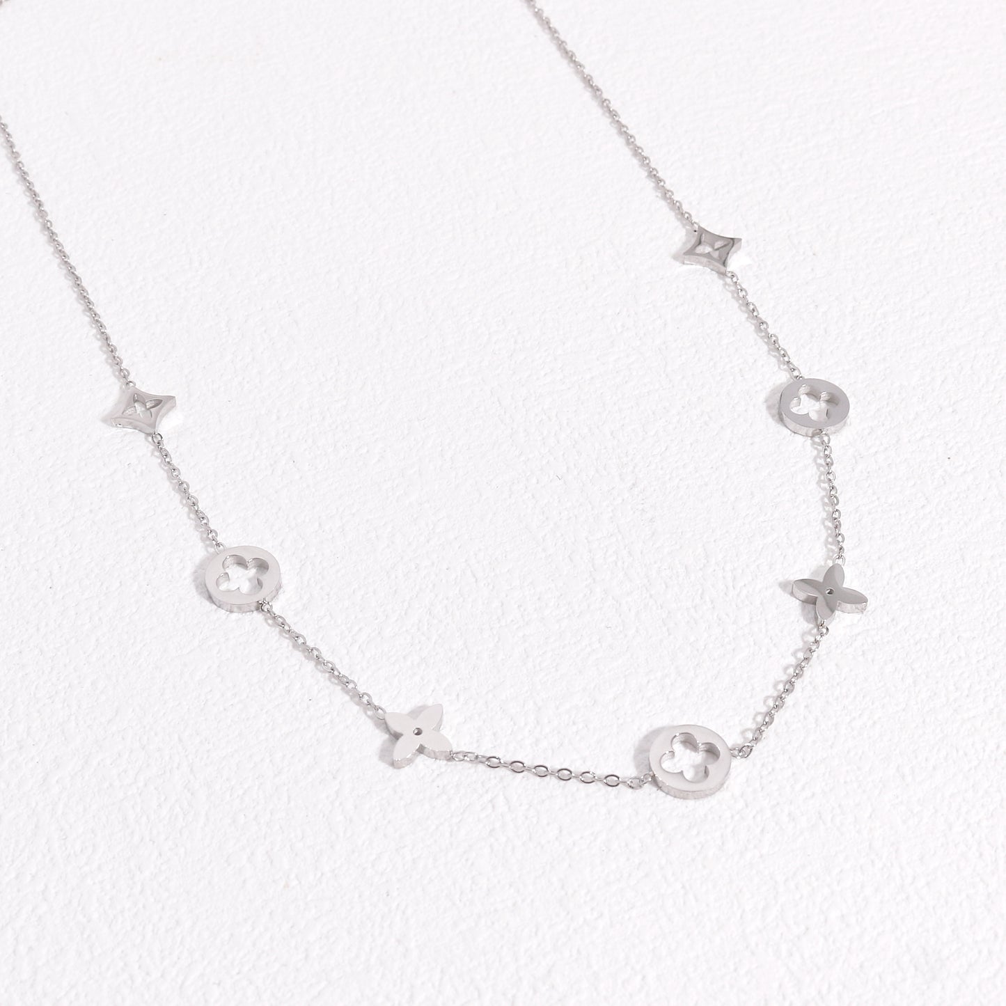 Sienna Modern Minimalist Steel Chain Necklace