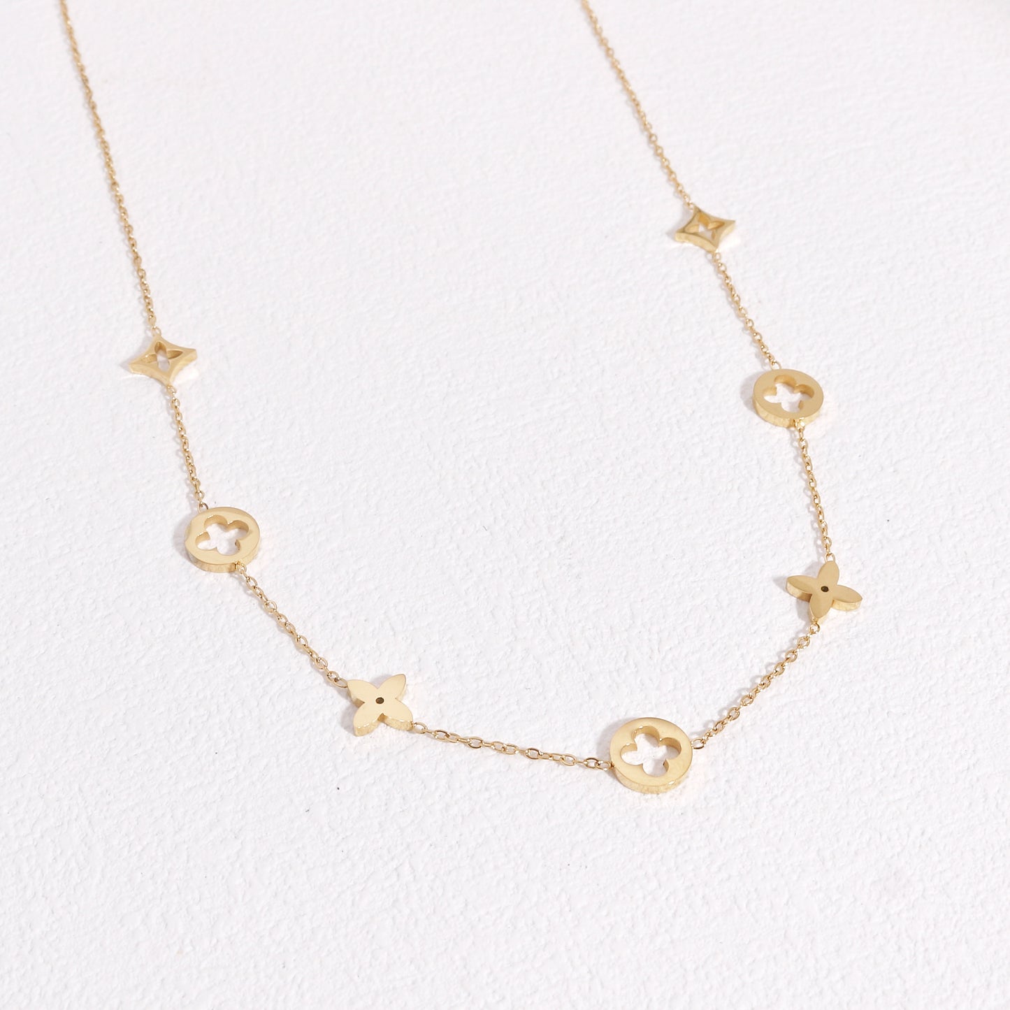 Sienna Modern Minimalist Steel Chain Necklace