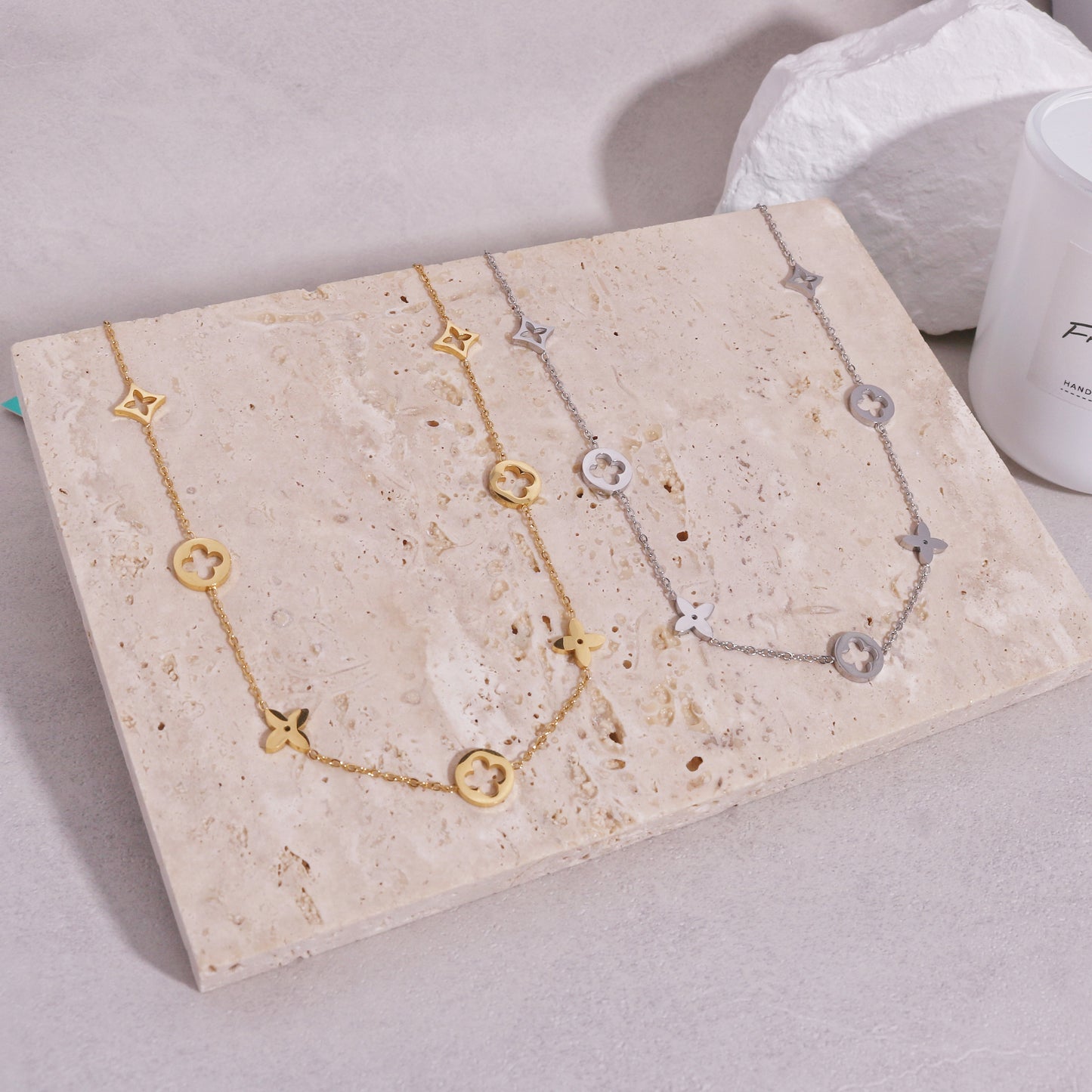 Sienna Modern Minimalist Steel Chain Necklace