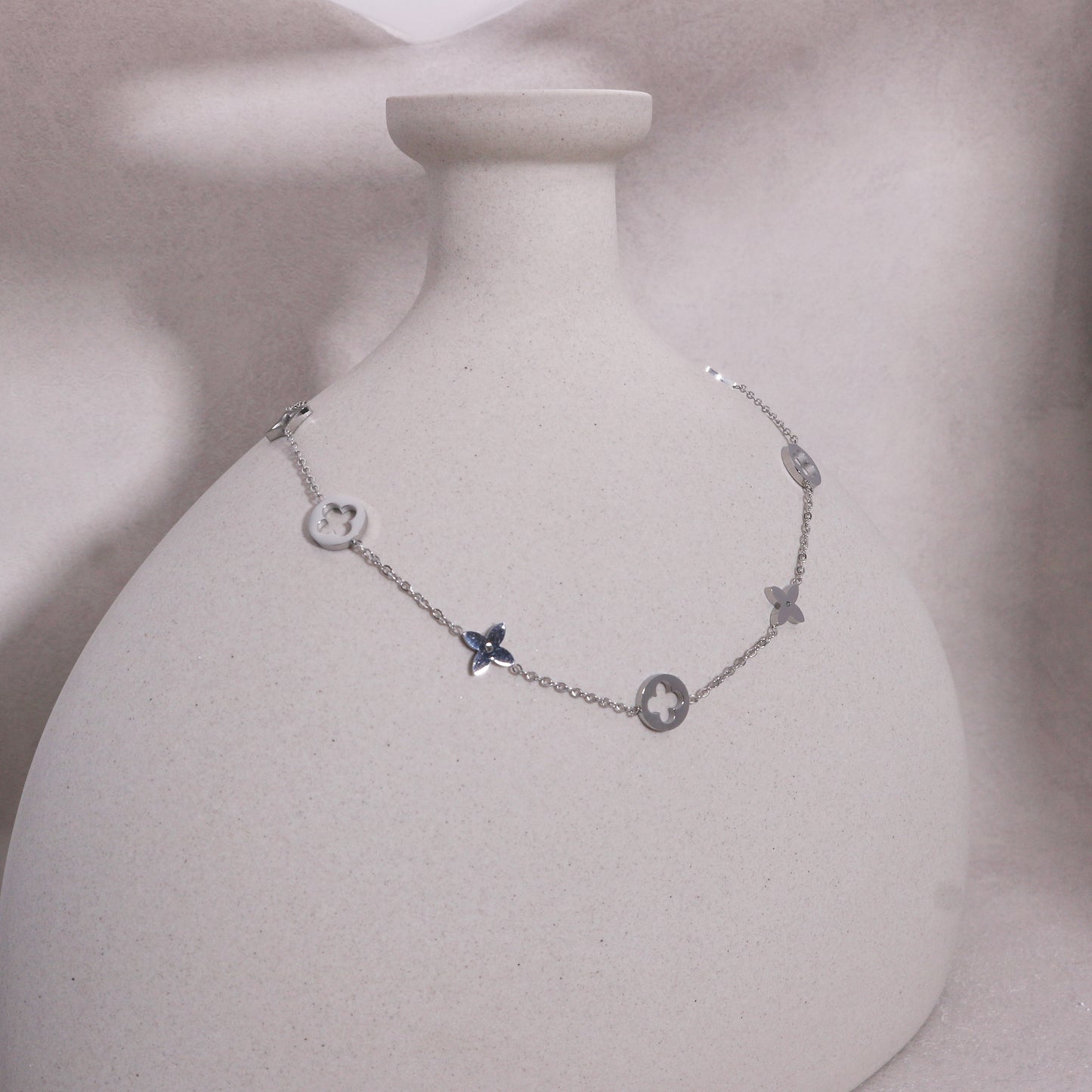 Sienna Modern Minimalist Steel Chain Necklace