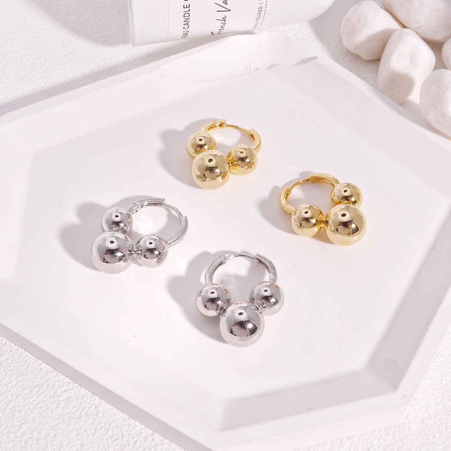 Evelynn Spherical Globe Hoop Earrings