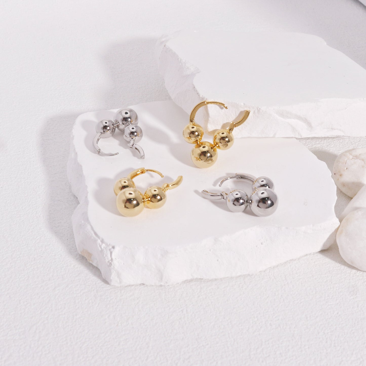 Evelynn Spherical Globe Hoop Earrings