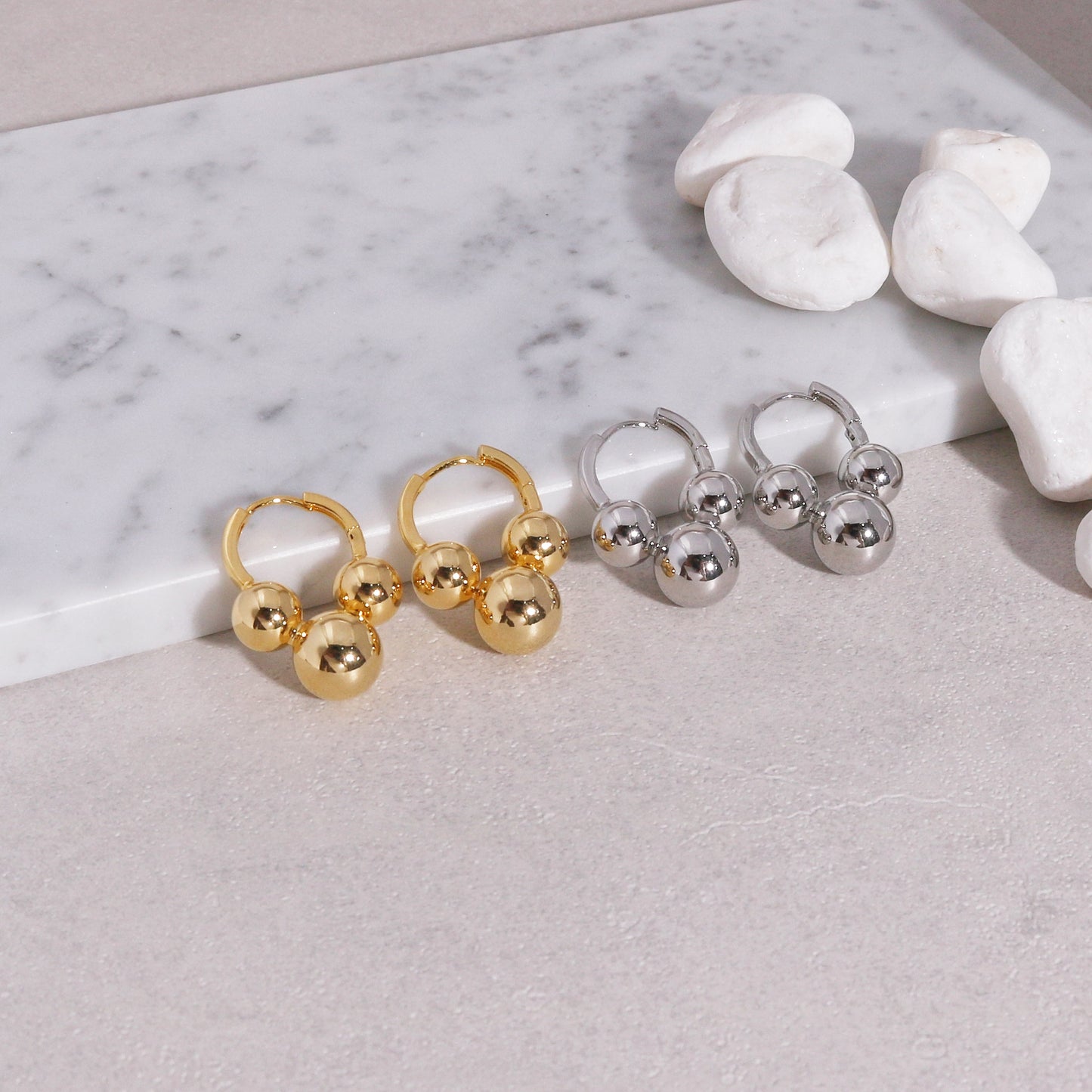 Evelynn Spherical Globe Hoop Earrings