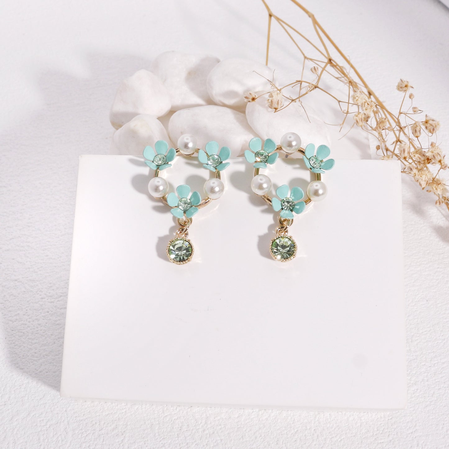 Millet Statement Floral Drop Earrings