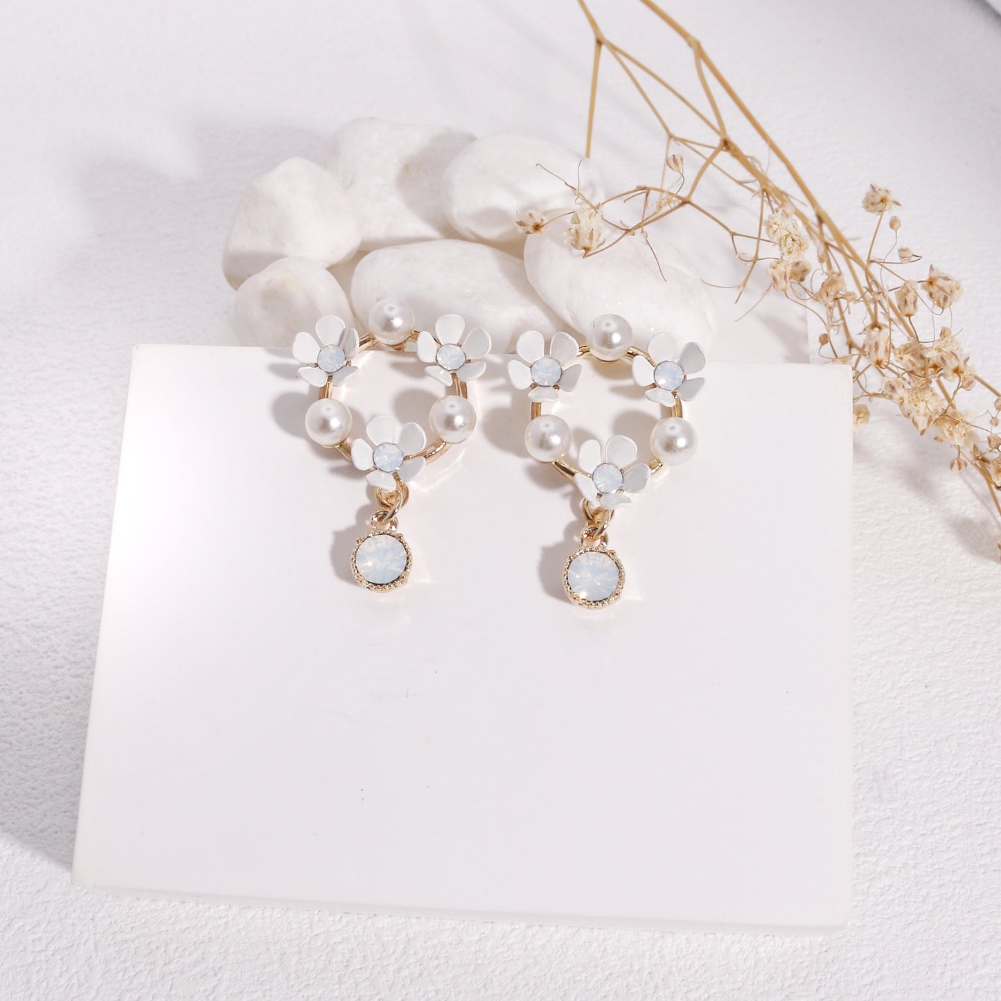 Millet Statement Floral Drop Earrings