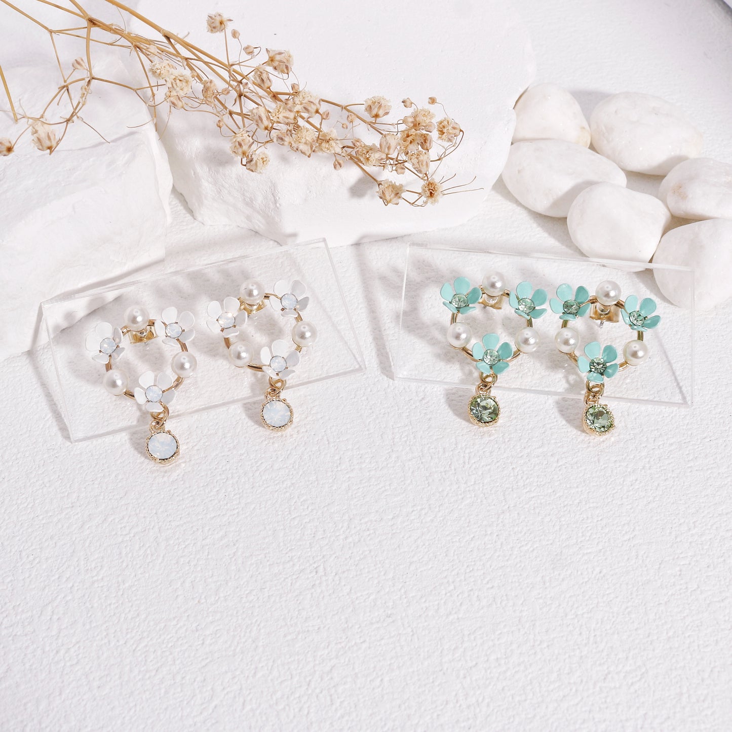 Millet Statement Floral Drop Earrings