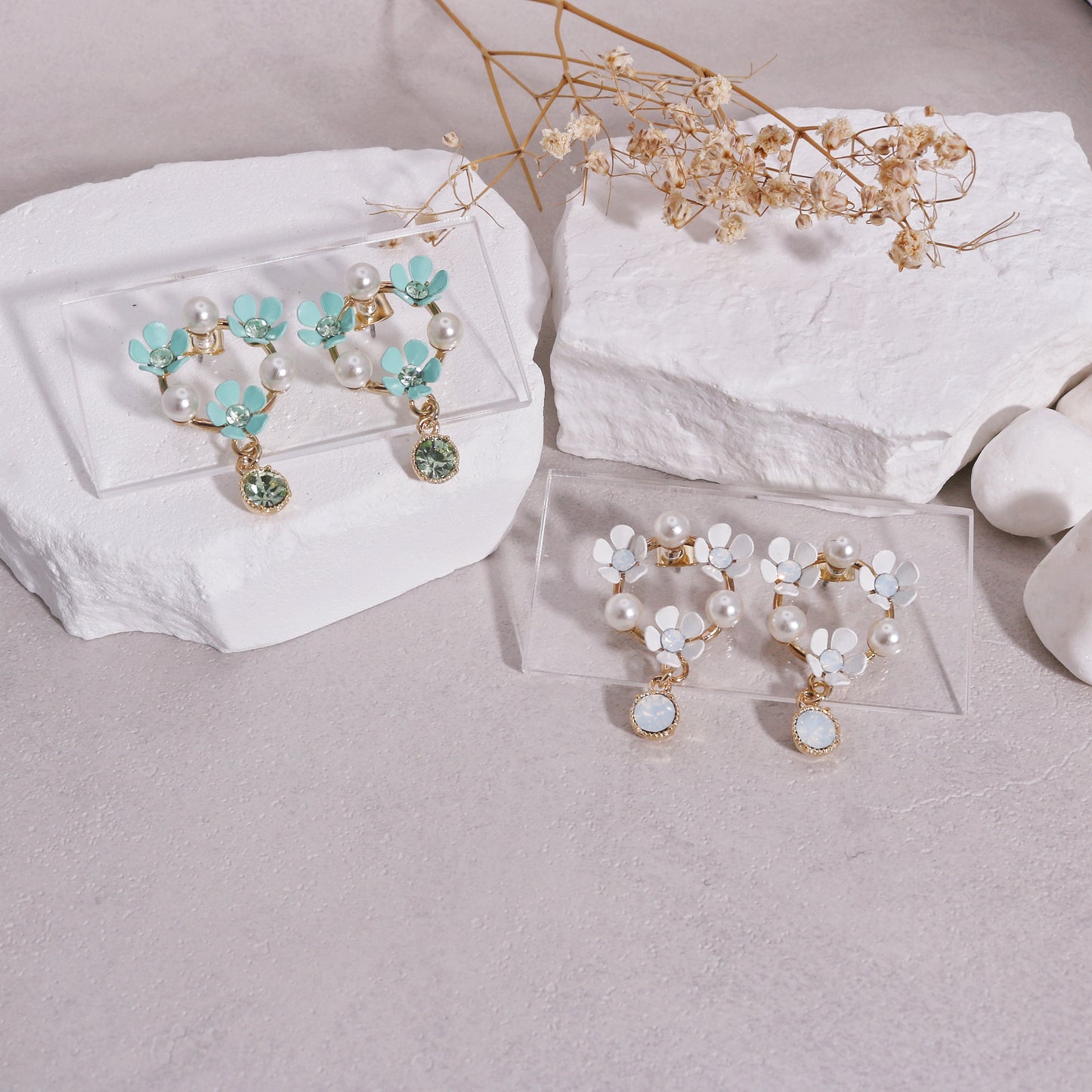 Millet Statement Floral Drop Earrings
