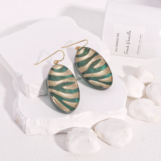 Lilith Gold Green Earrings