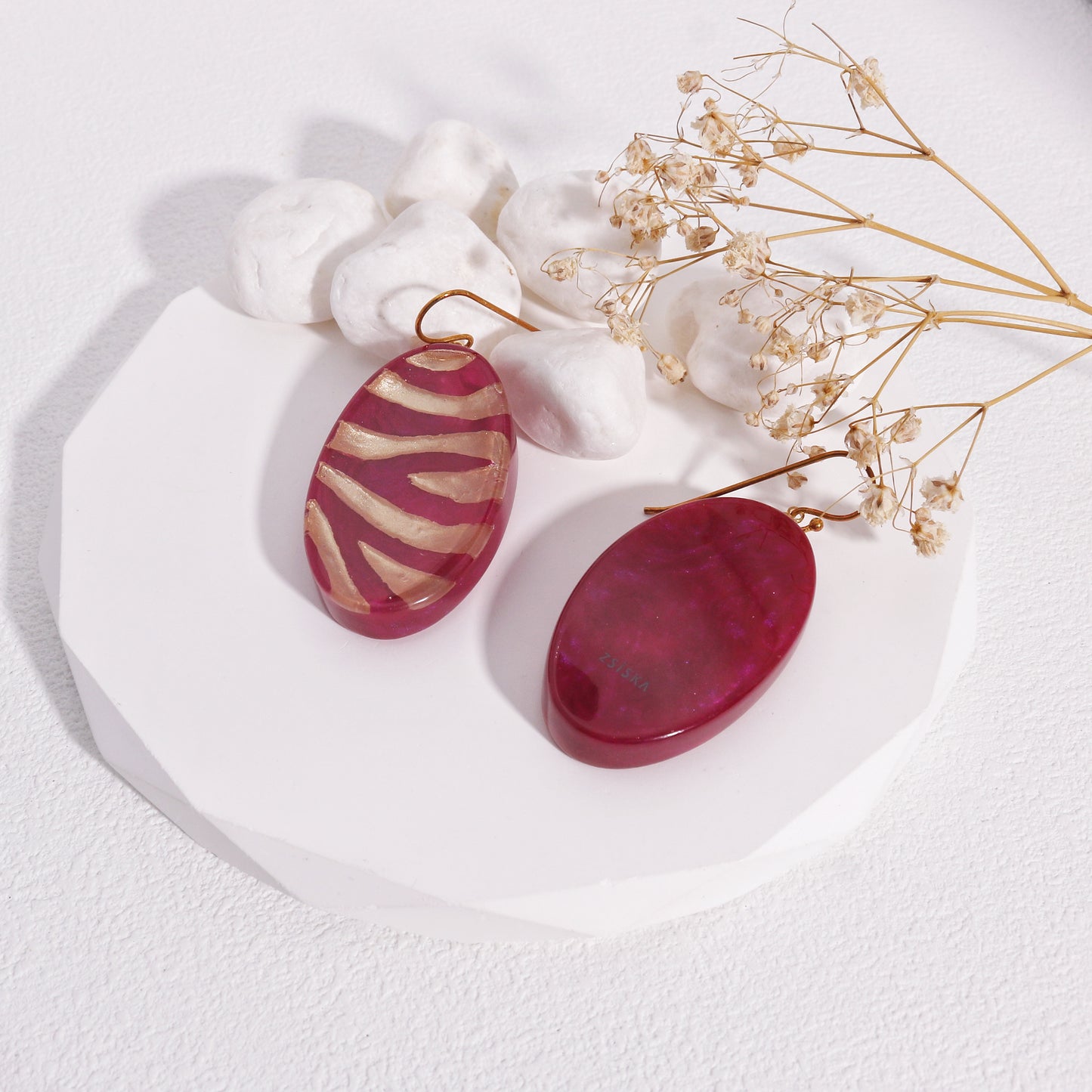 Lilith Purple Gold Earrings
