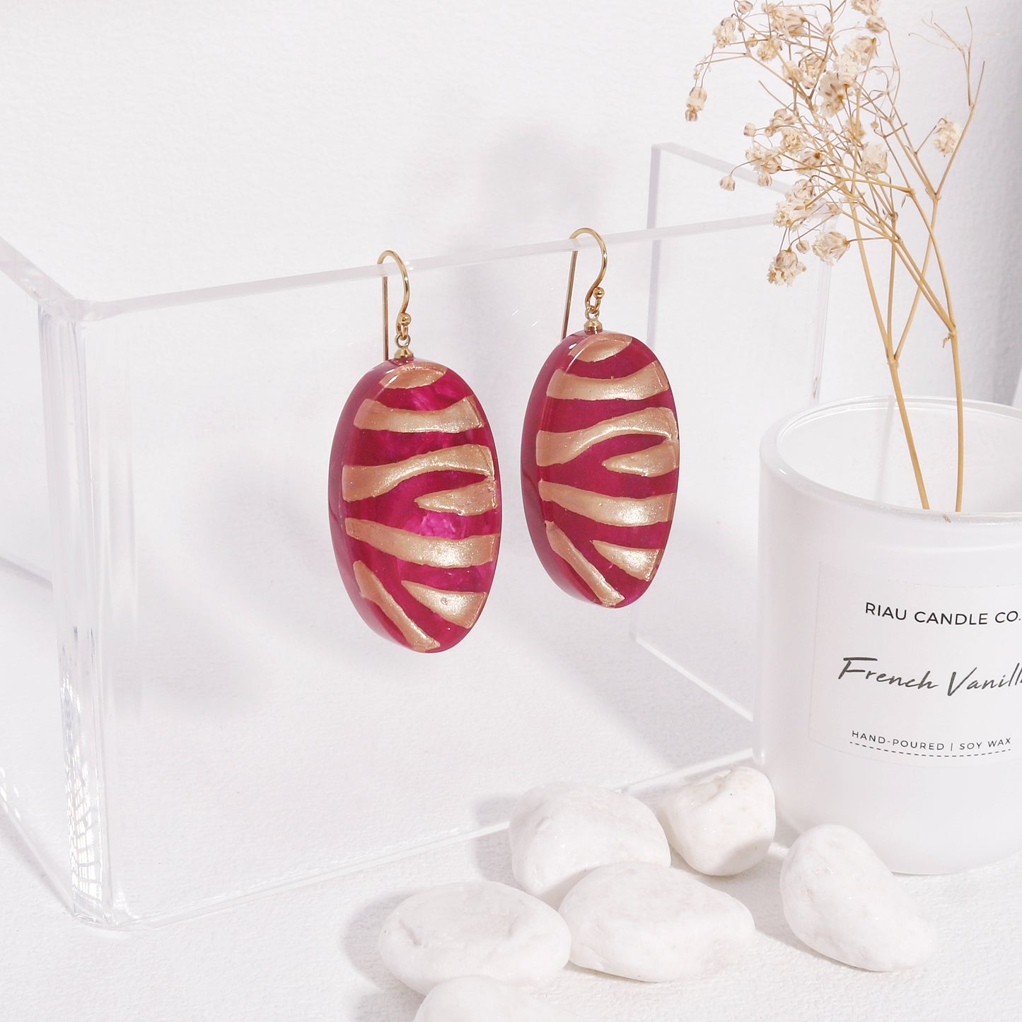 Lilith Purple Gold Earrings