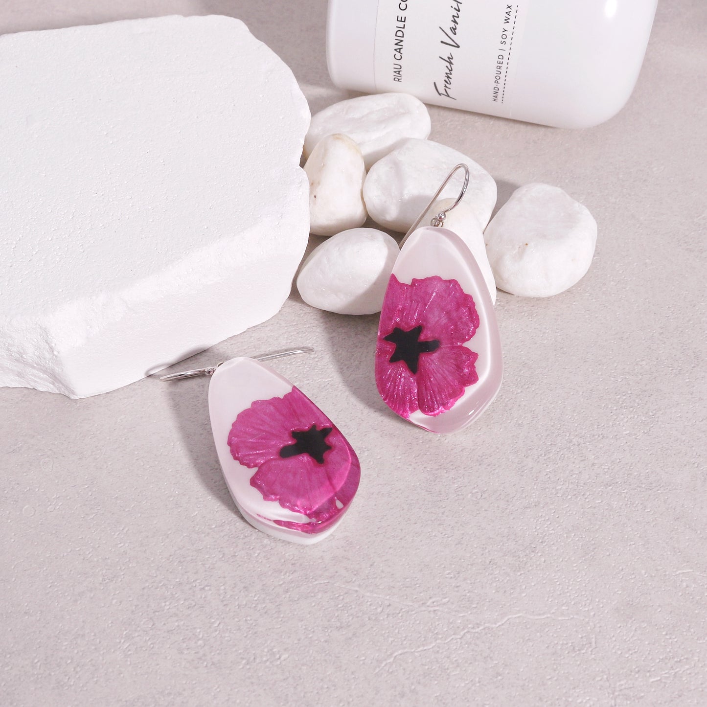 Baila Pink Floral Drop Earrings