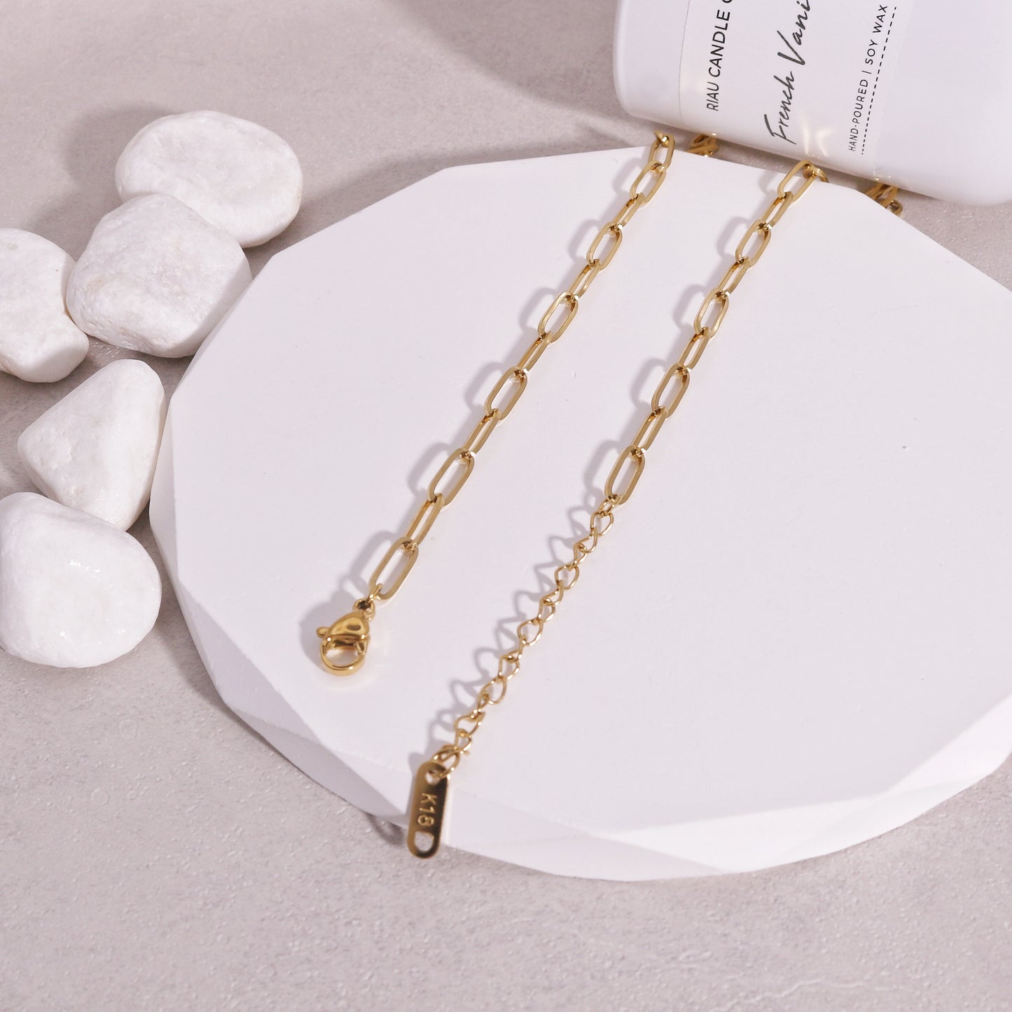 Tessa Four Leaf Clover Stainless Steel Chain Necklace