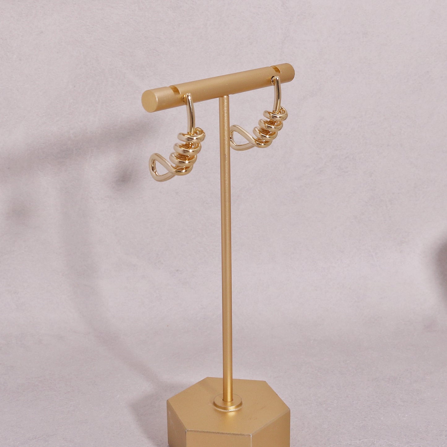Piper Metallic Twisted Rope Drop Earrings