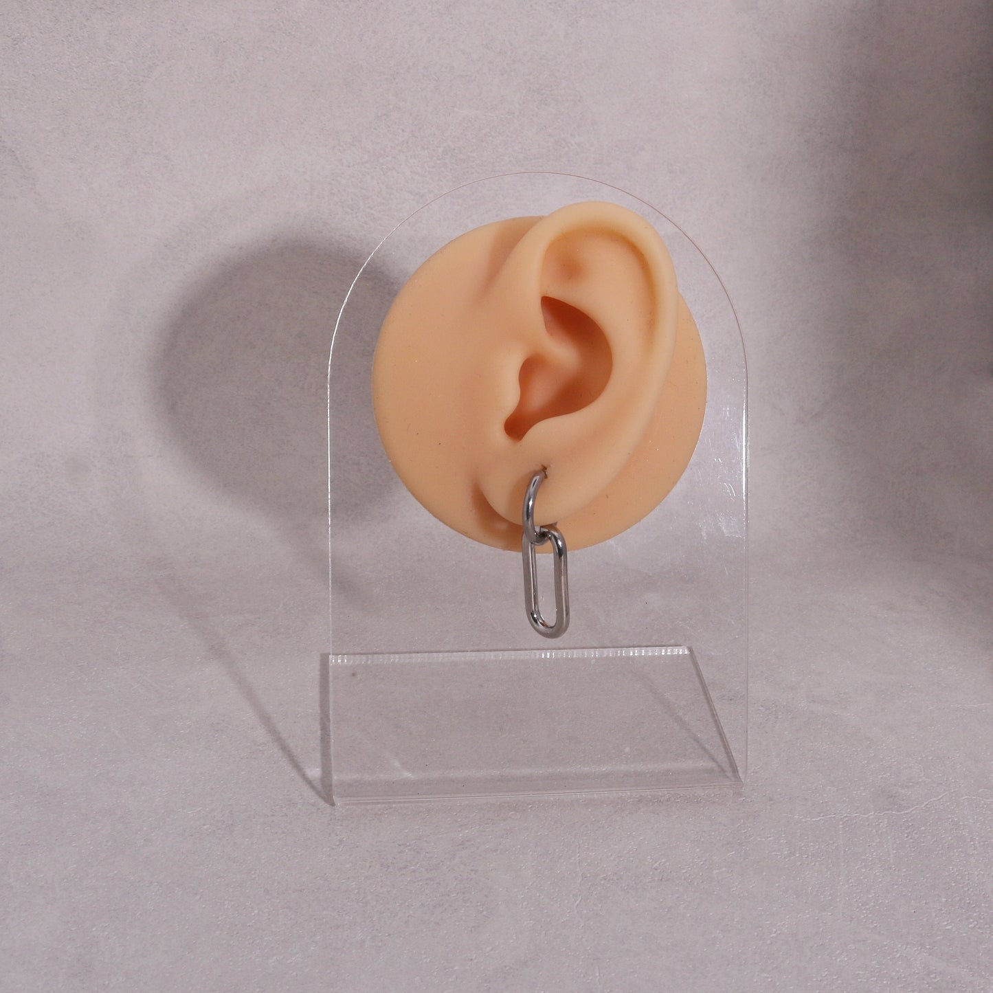 Delia Minimalist Steel Paper Clip Drop Earrings