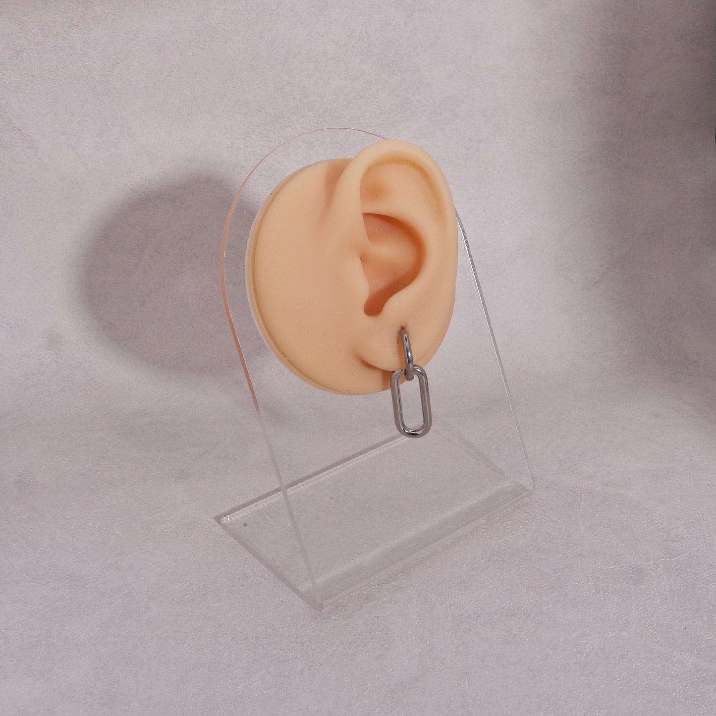Delia Minimalist Steel Paper Clip Drop Earrings