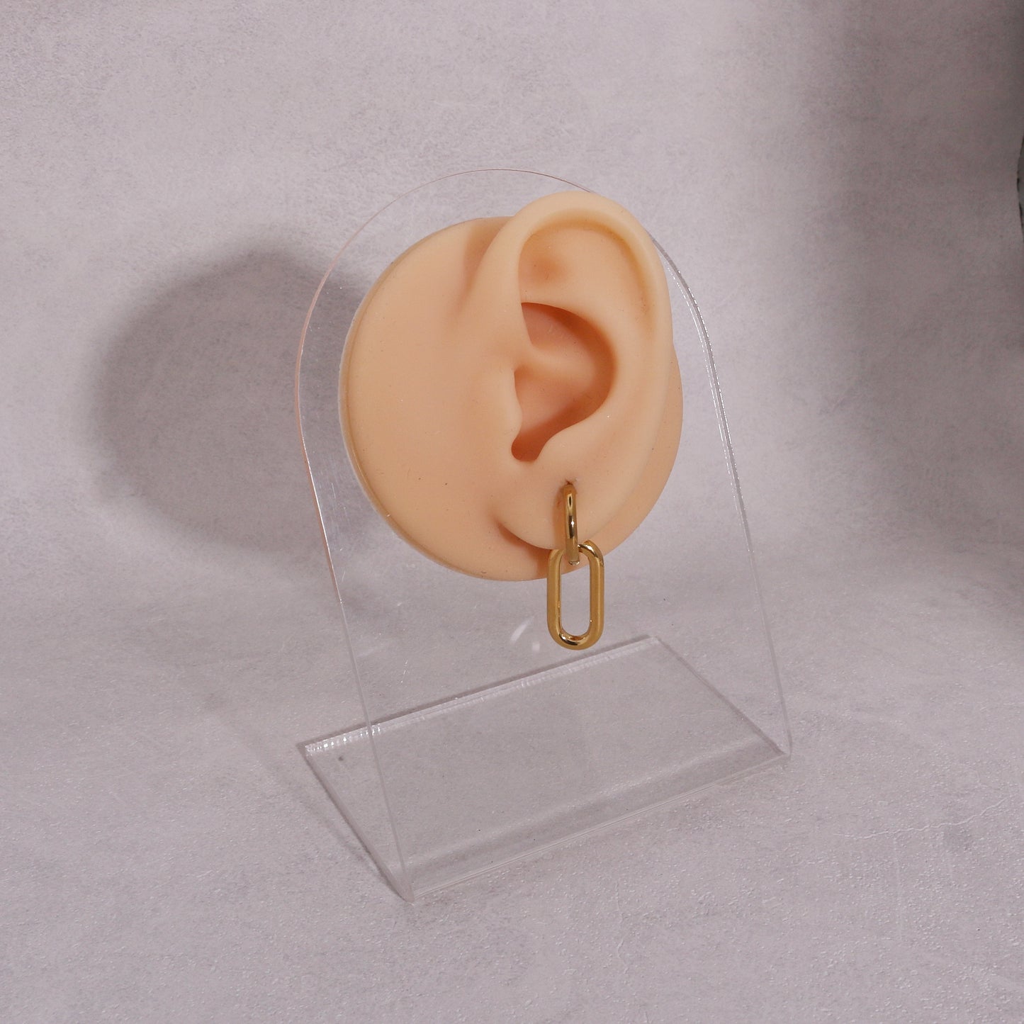 Delia Minimalist Steel Paper Clip Drop Earrings