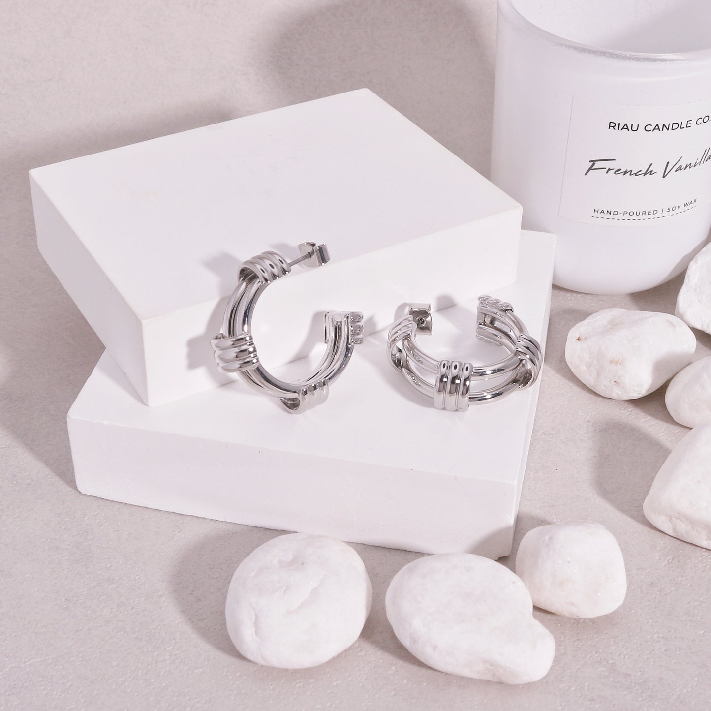 Layla Estate Styled Statement Hoop Earrings