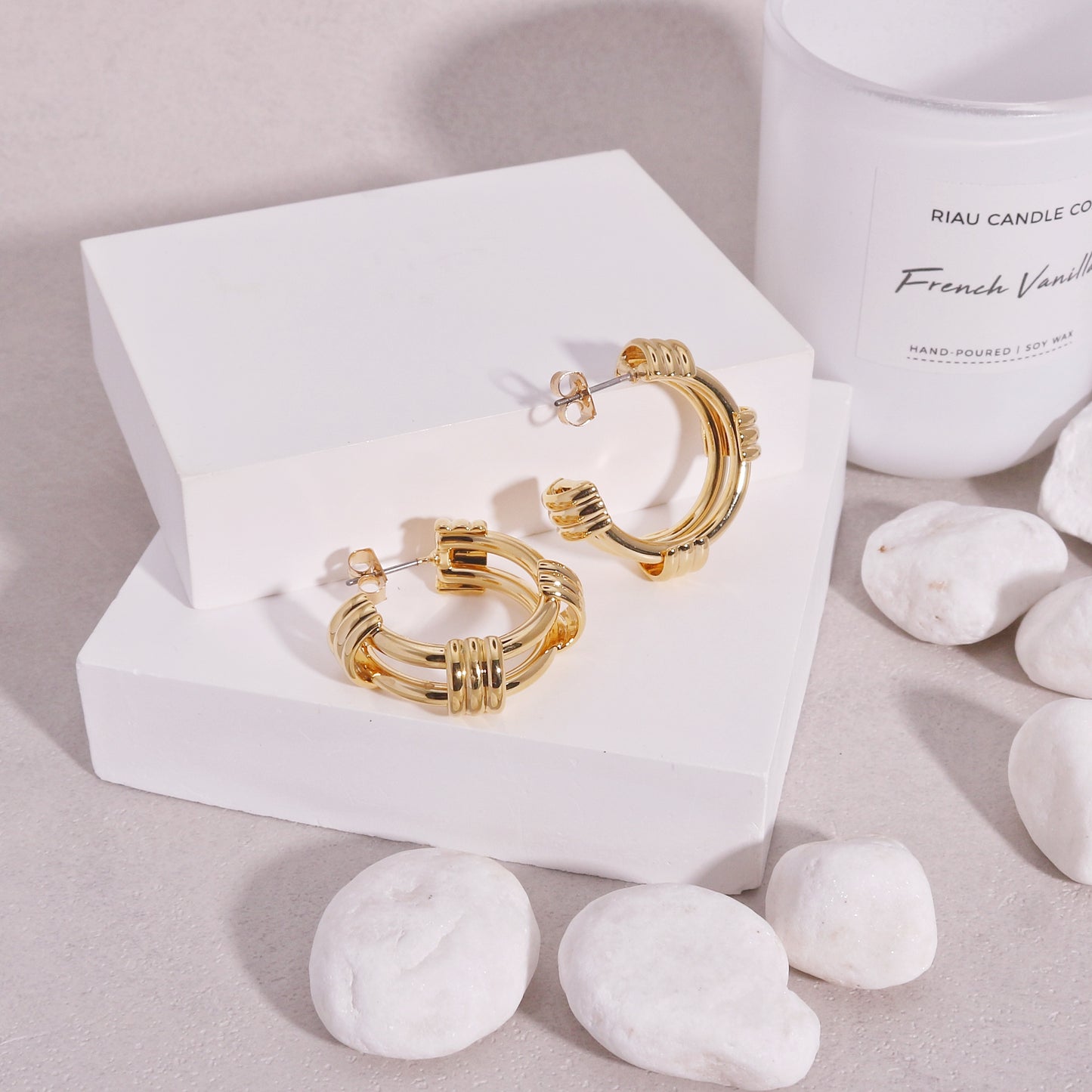Layla Estate Styled Statement Hoop Earrings